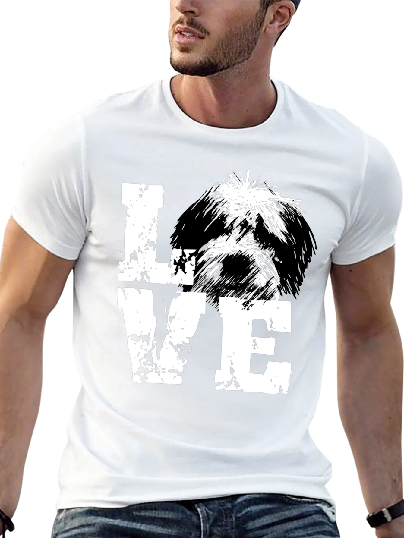 Love Dog Black T-Shirt