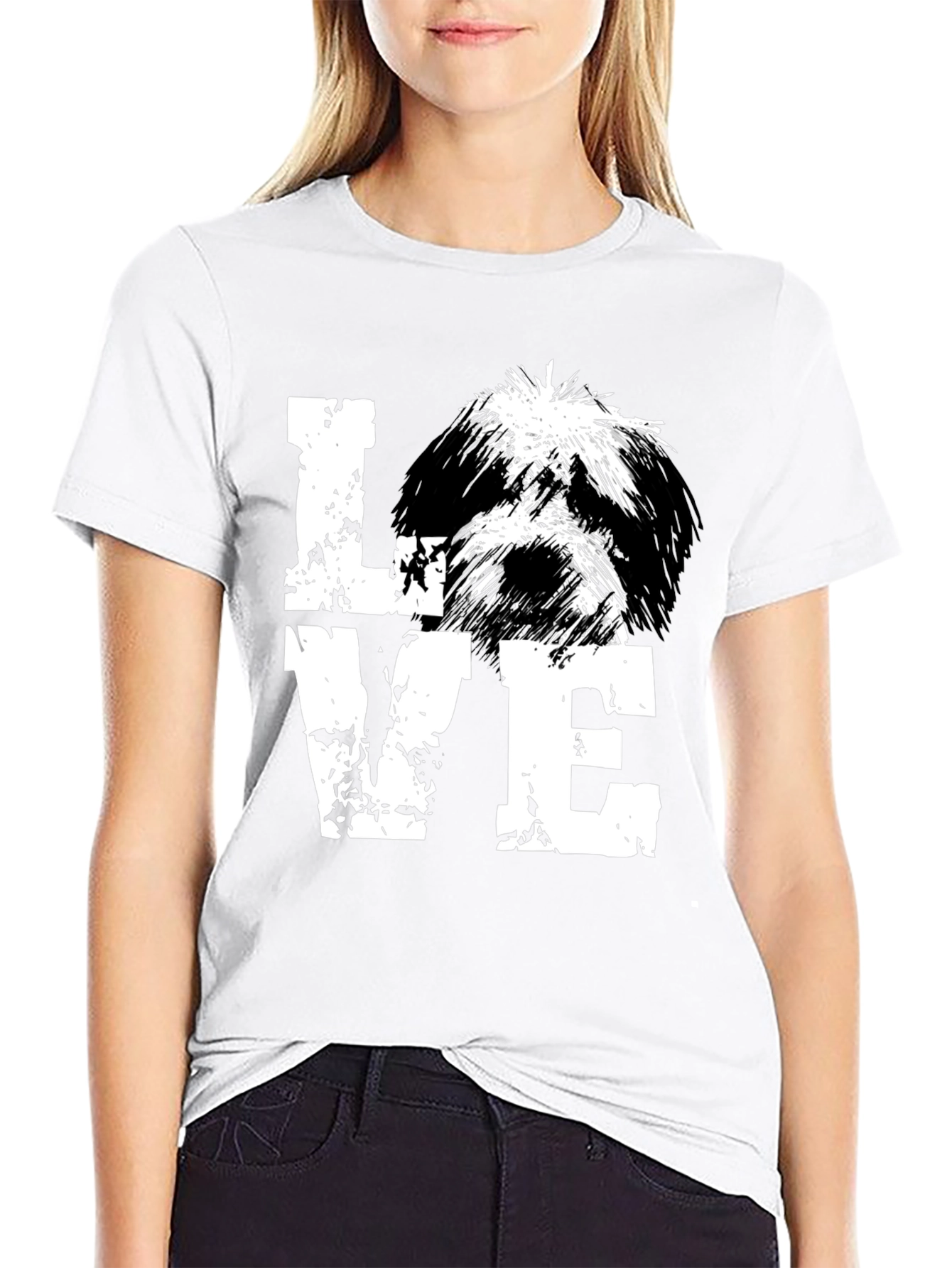 Love Dog Black T-Shirt