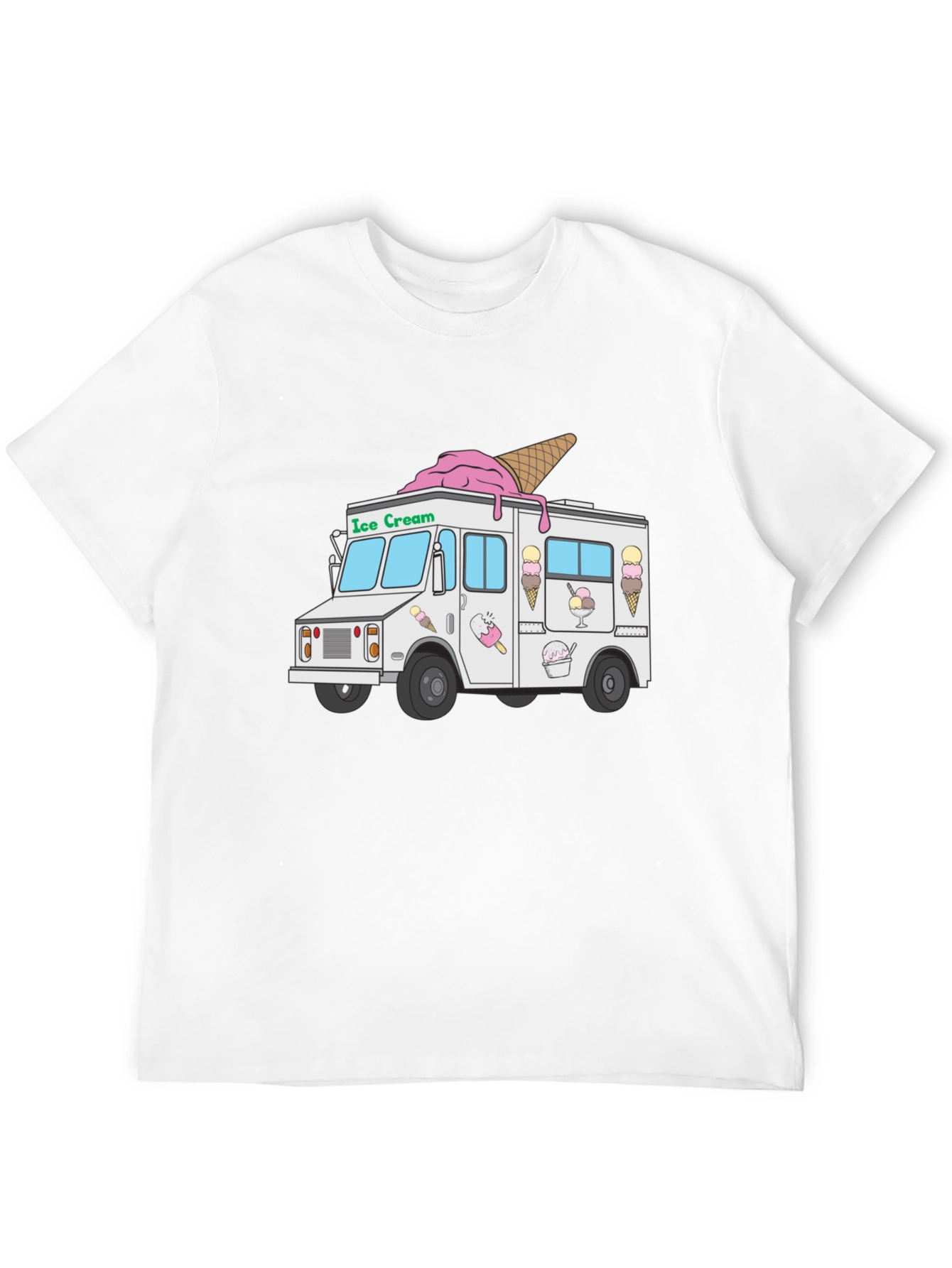 Ice Cream Truck Graphic T-Shirt - Black
