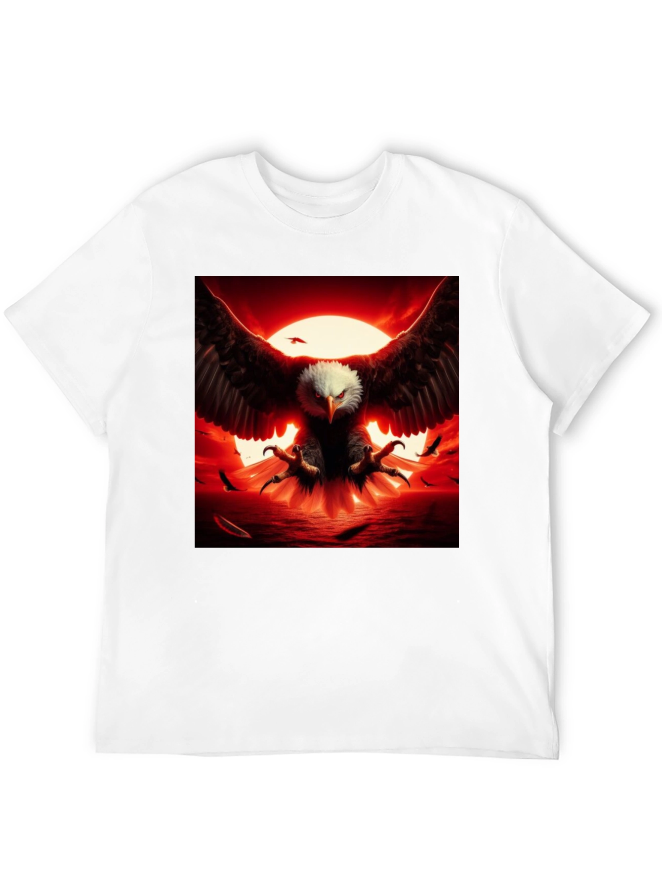 Eagle Sunset Graphic Tee - Fierce Bird Print