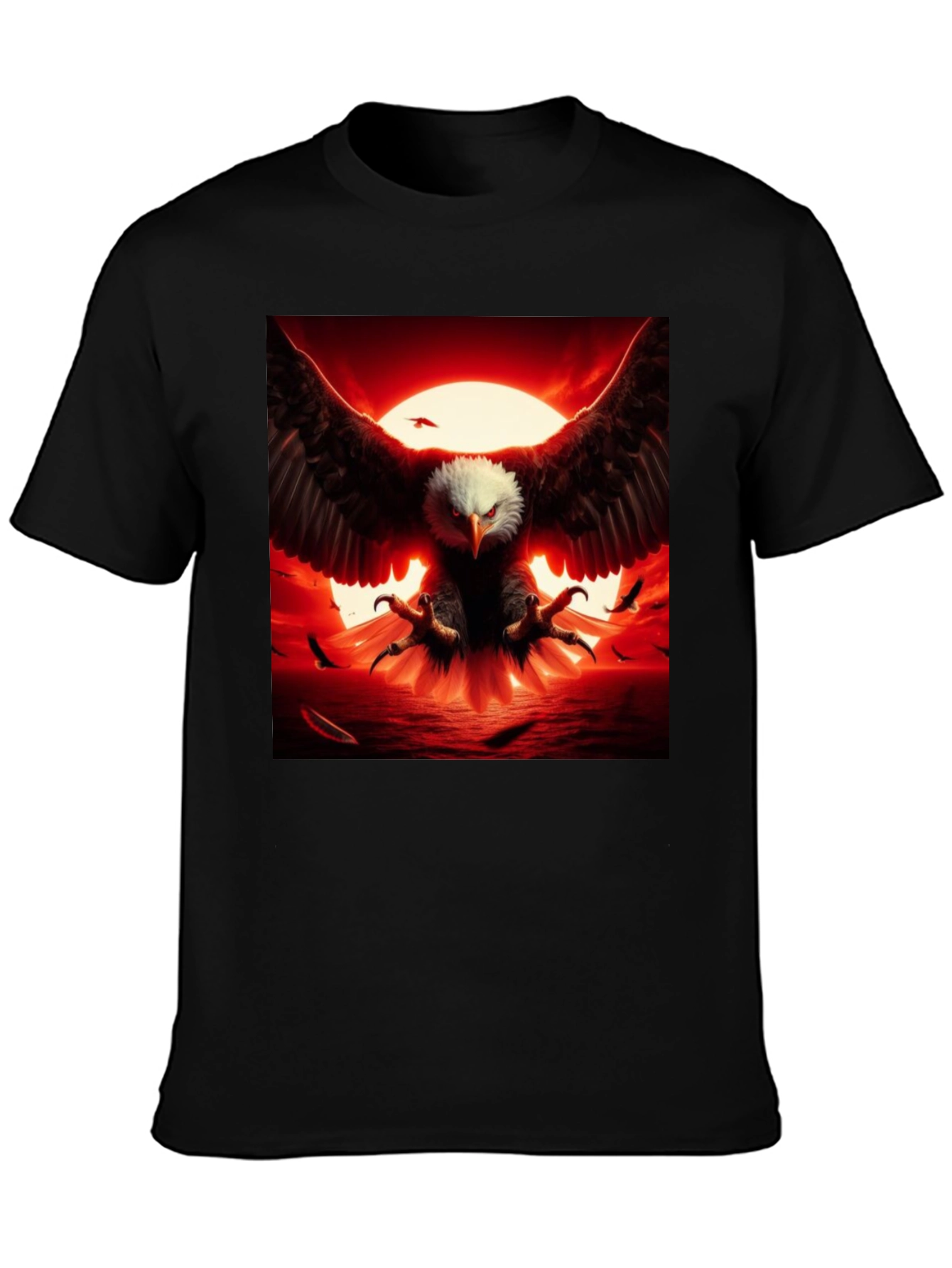 Eagle Sunset Graphic Tee - Fierce Bird Print