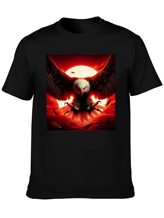Eagle Sunset Graphic Tee - Fierce Bird Print