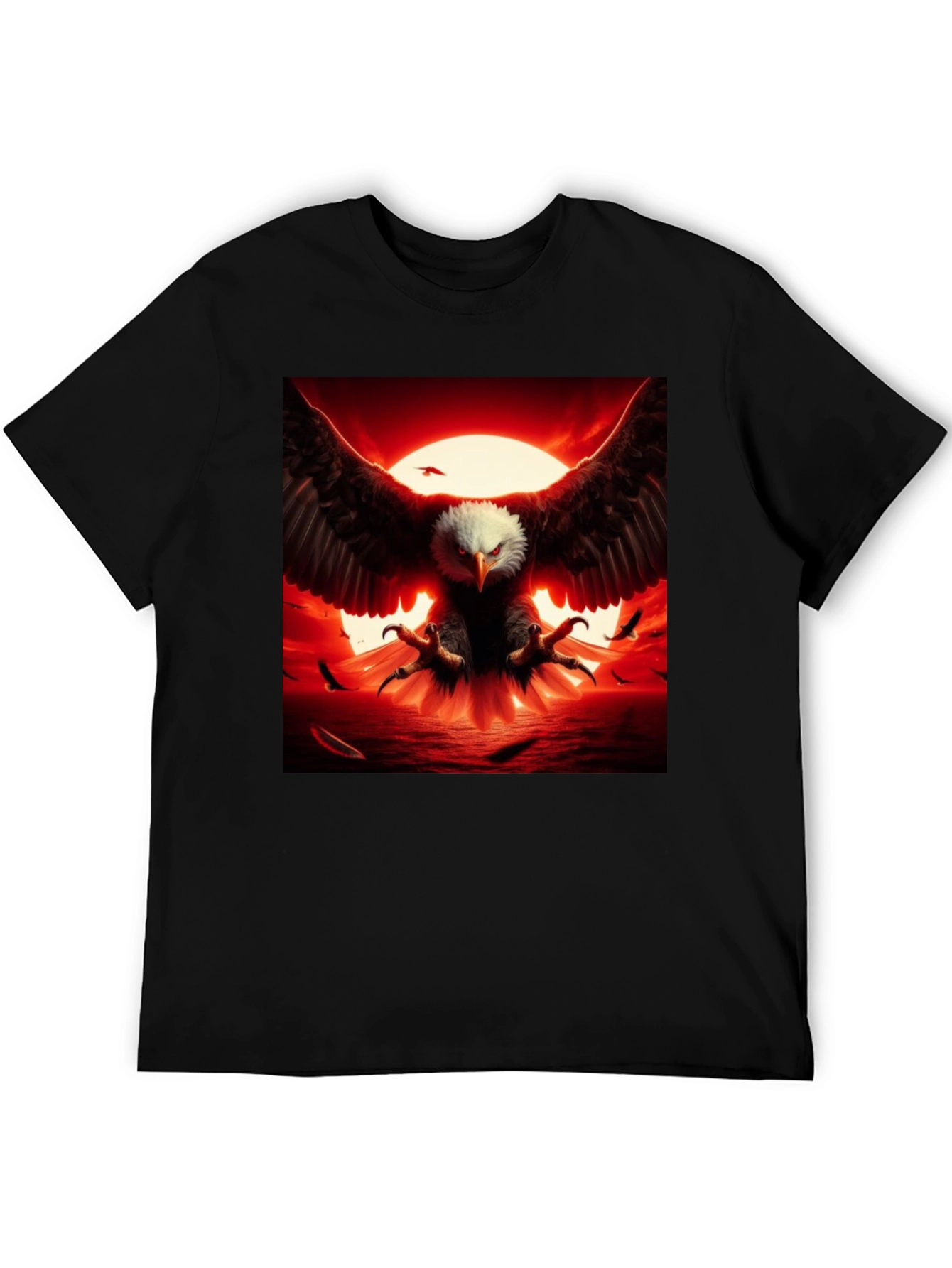 Eagle Sunset Graphic Tee - Fierce Bird Print