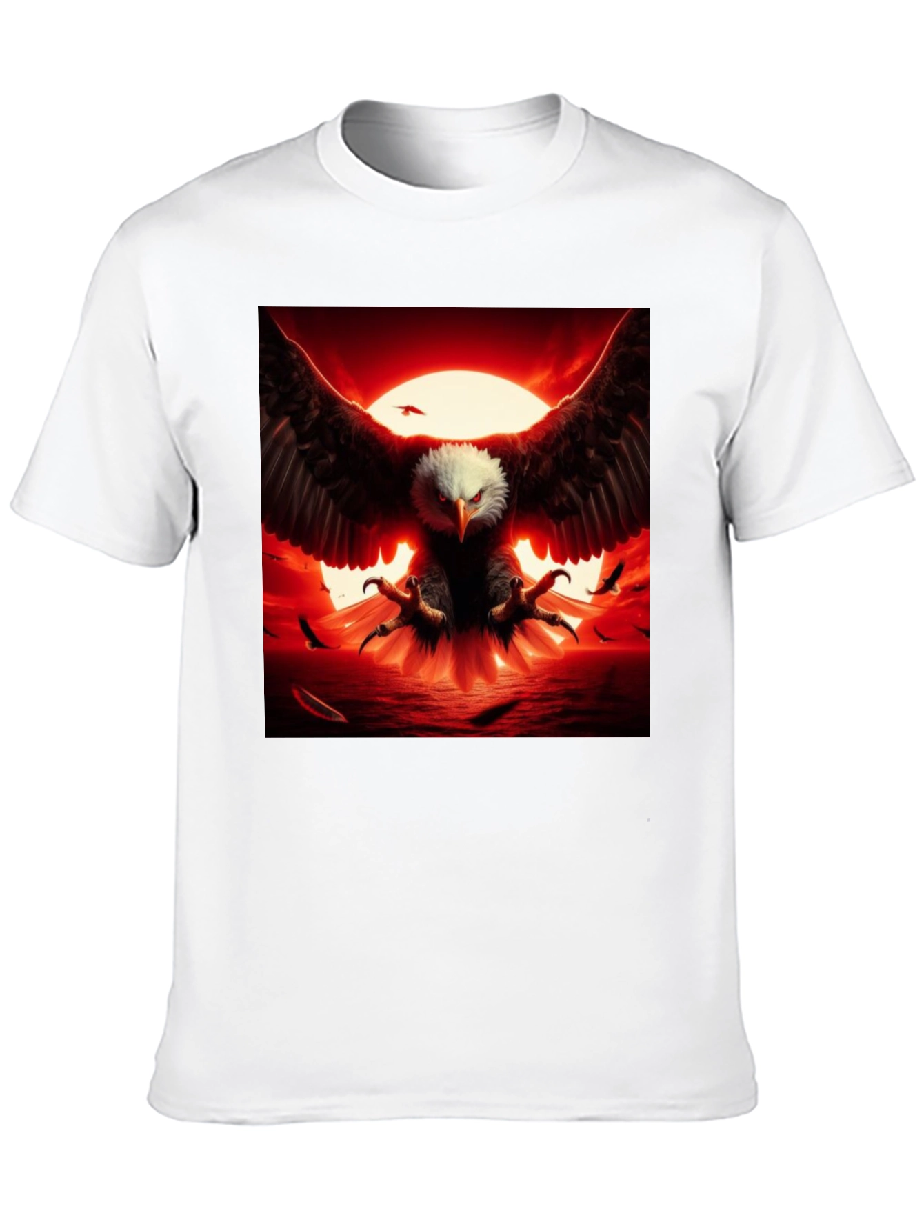 Eagle Sunset Graphic Tee - Fierce Bird Print