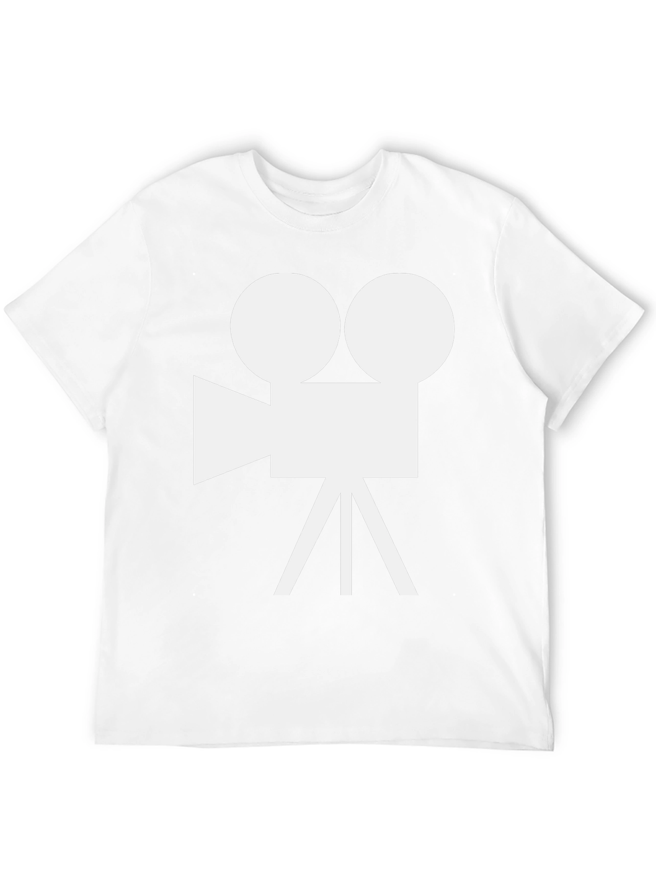 Retro Camera Graphic Tee - Black Cotton Shirt