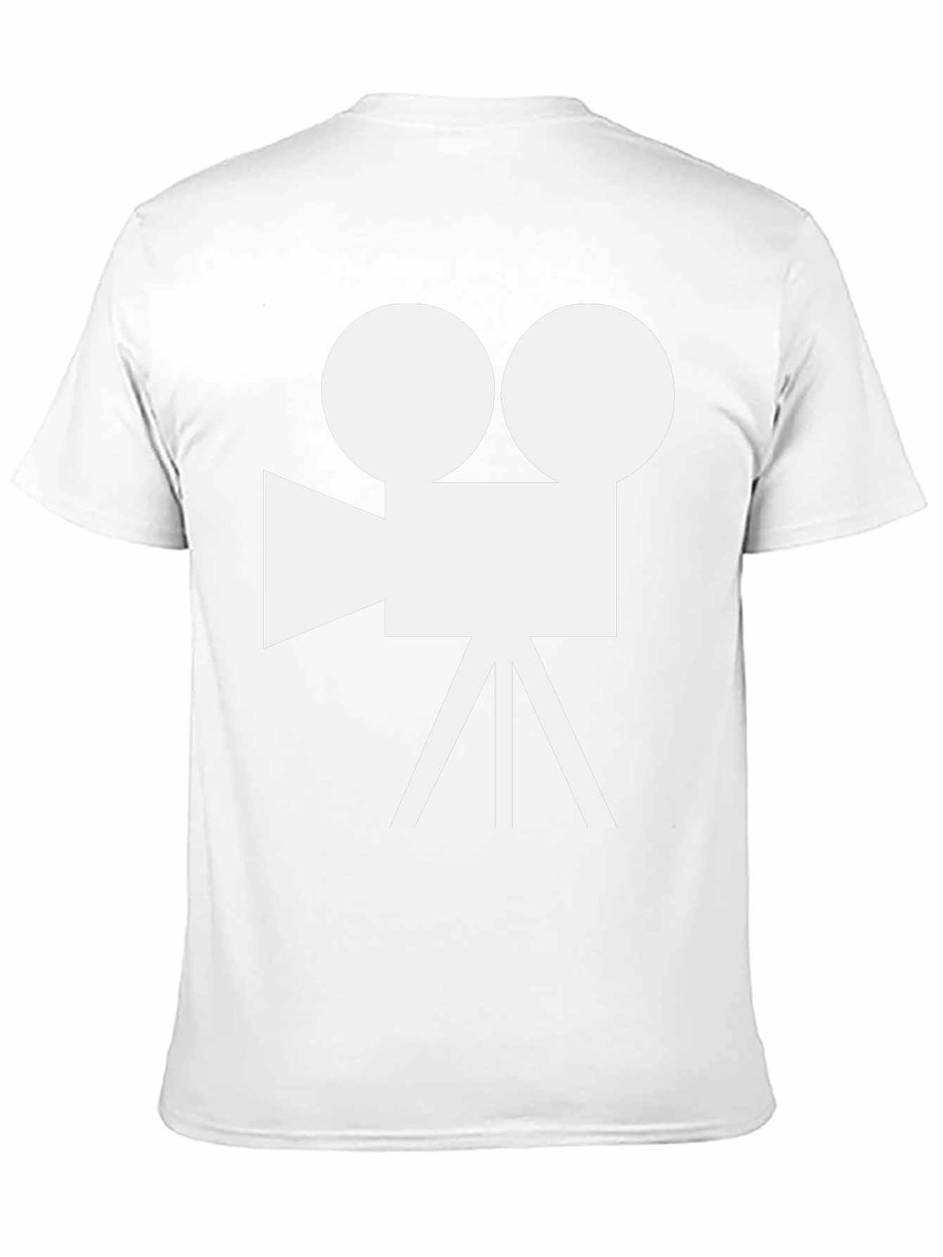Retro Camera Graphic Tee - Black Cotton Shirt