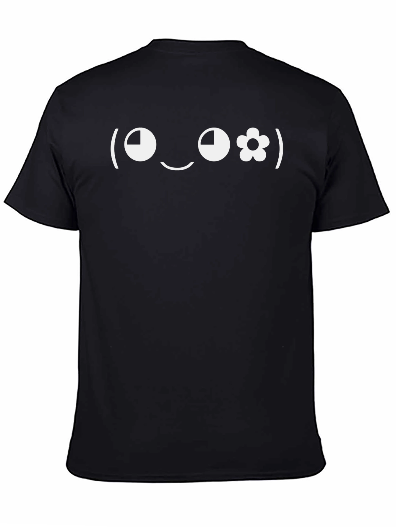 Funny Emoticon Graphic Tee - Black