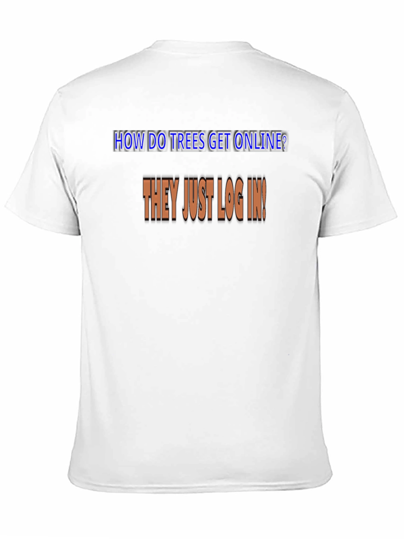 Humorous Trees Online Graphic Tee - Black