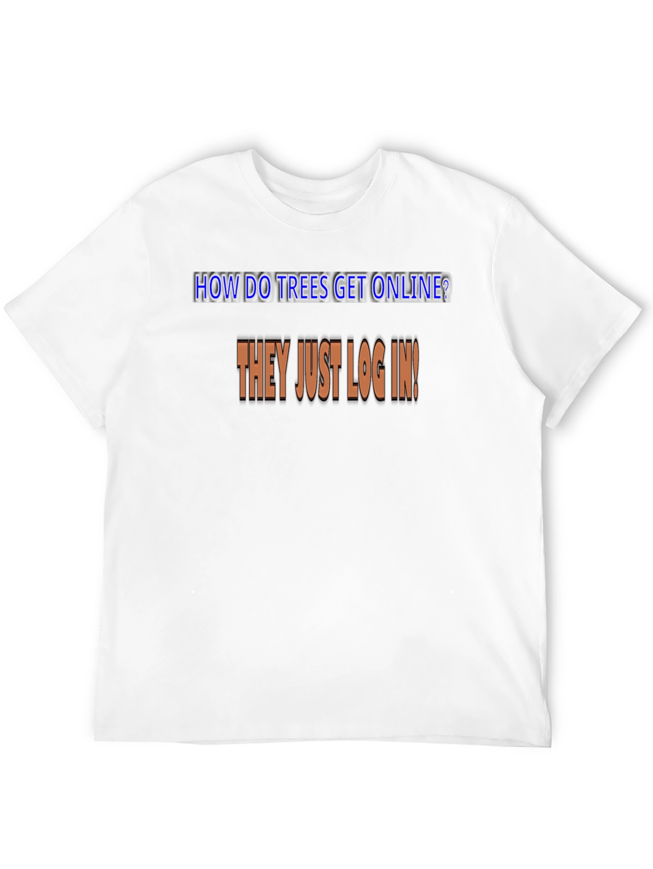 Humorous Trees Online Graphic Tee - Black