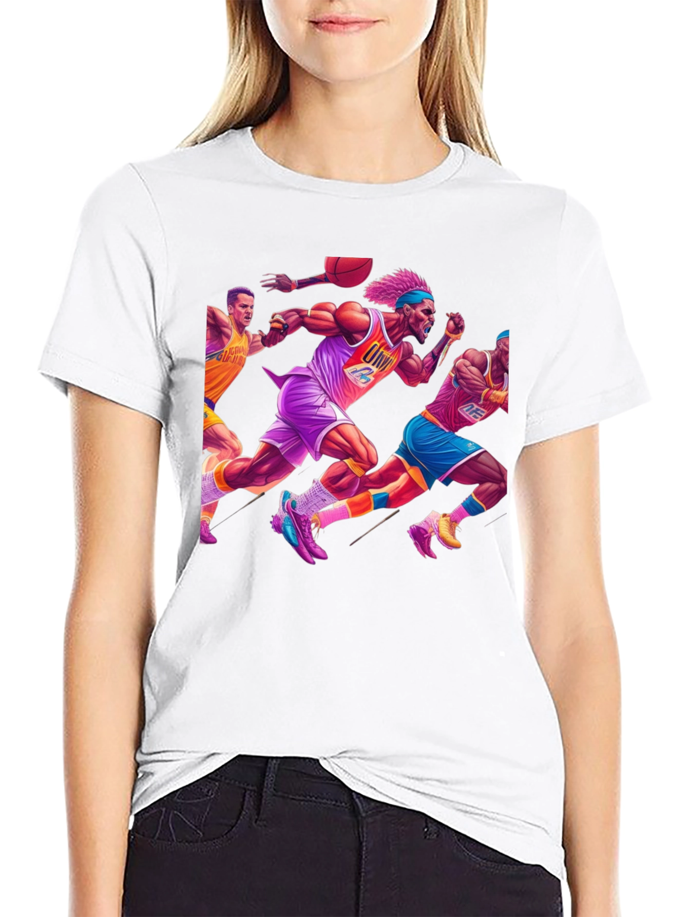 Retro Basketball Graphic T-Shirt