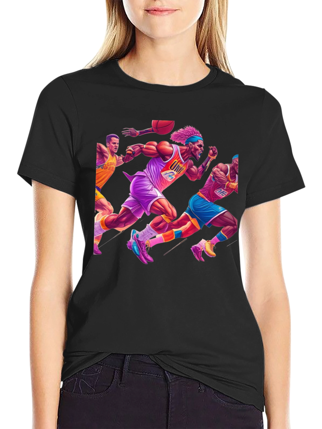 Retro Basketball Graphic T-Shirt