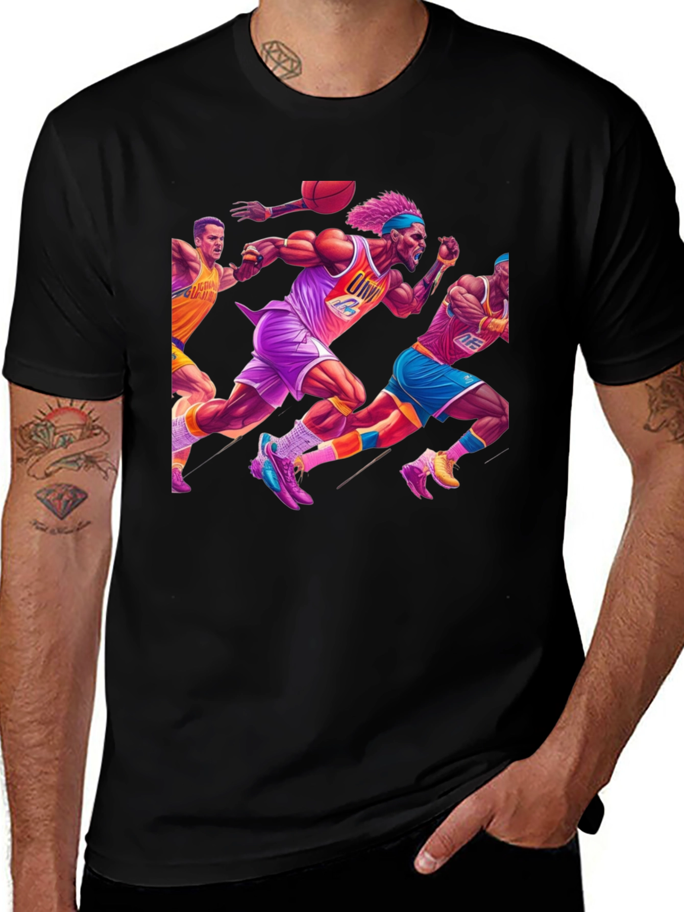 Retro Basketball Graphic T-Shirt