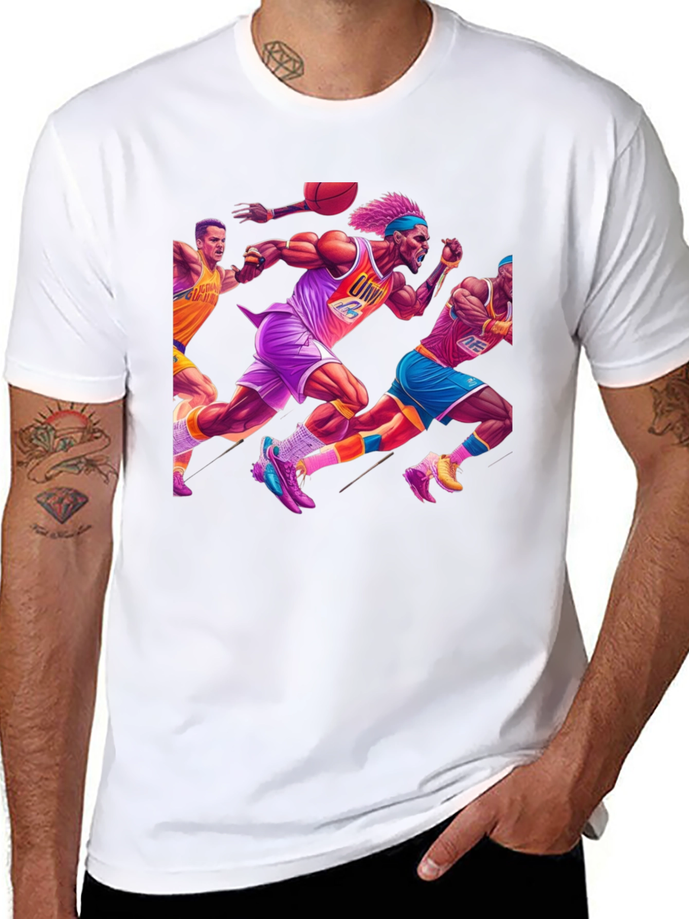 Retro Basketball Graphic T-Shirt