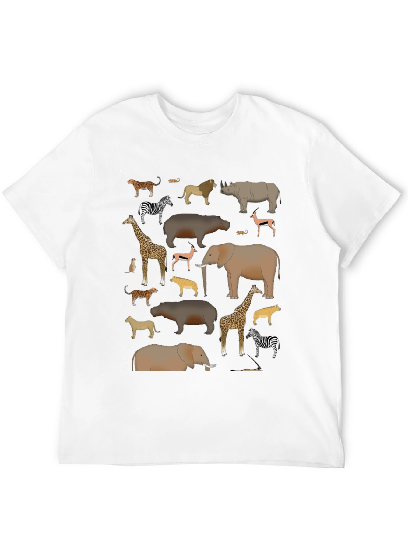 Safari Animals Graphic Print Mens T-Shirt