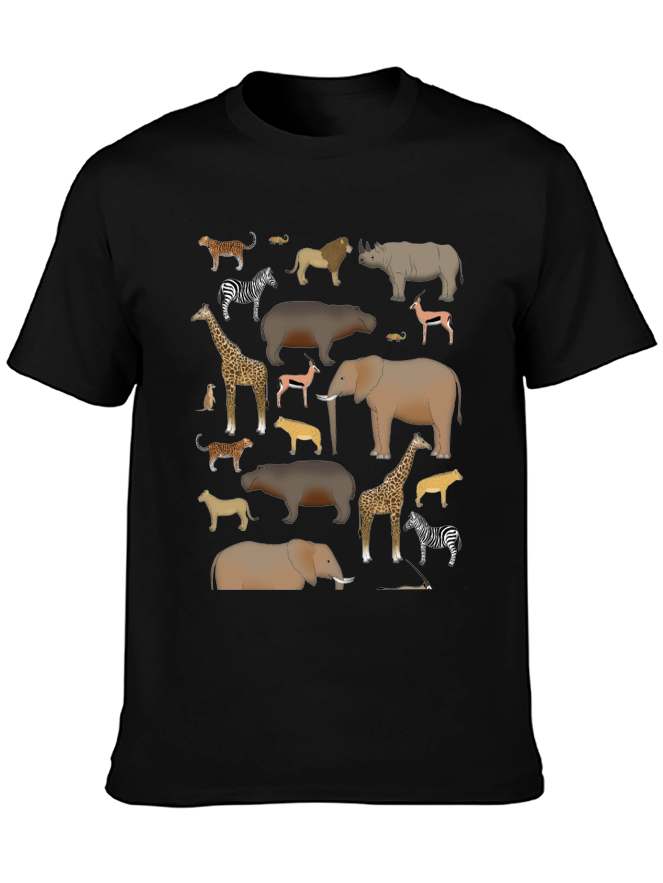Safari Animals Graphic Print Mens T-Shirt