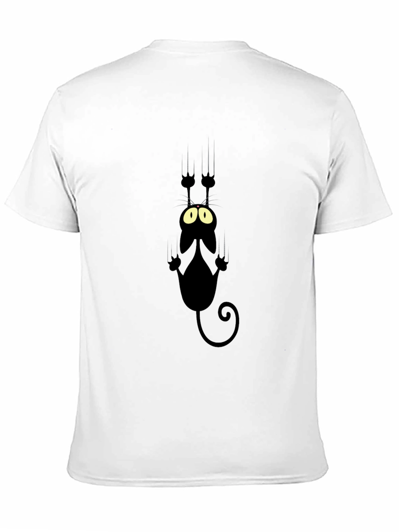 Black Cat Scratch T-Shirt - Funny Graphic Tee