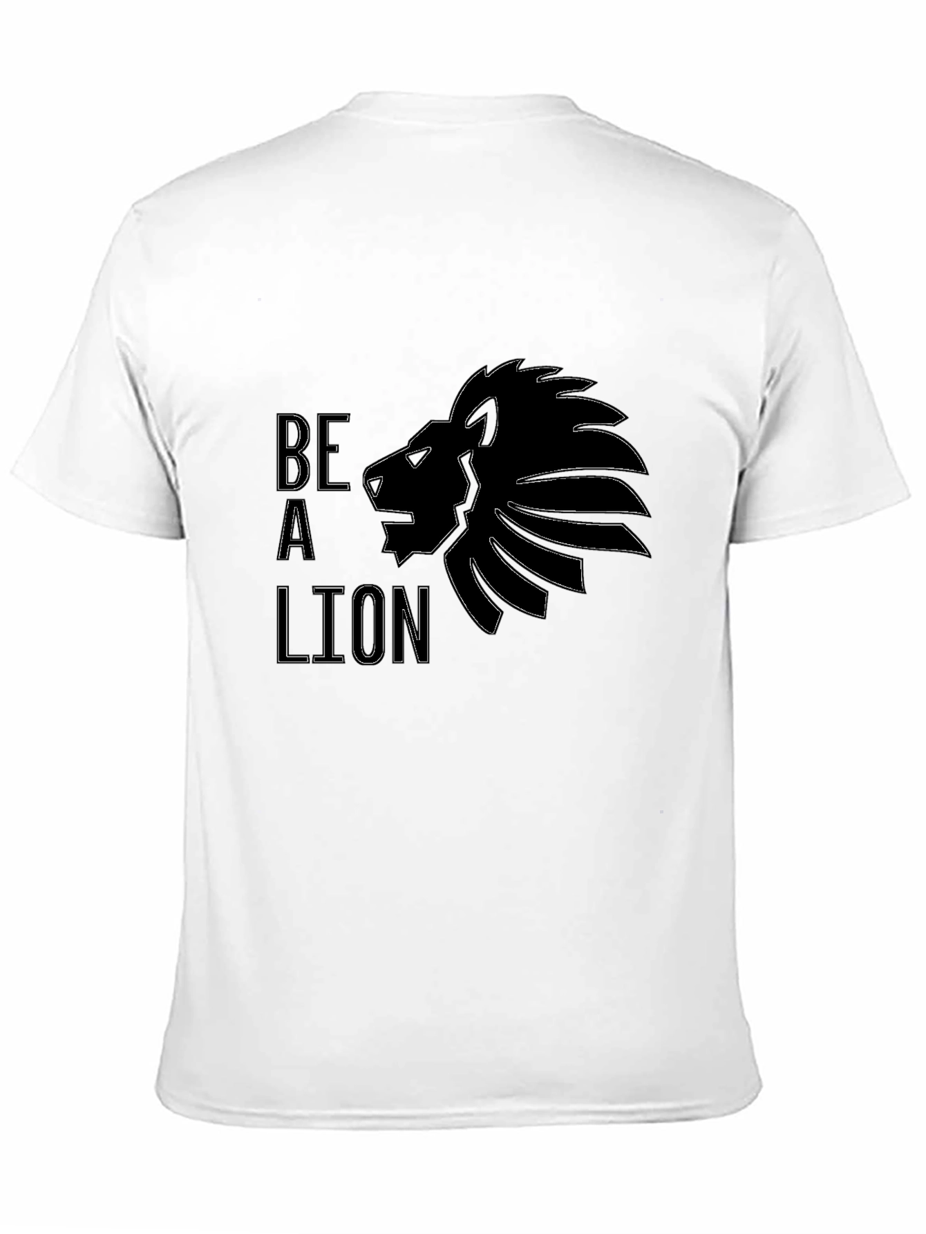 Be A Lion Graphic Tee - Black Cotton T-Shirt