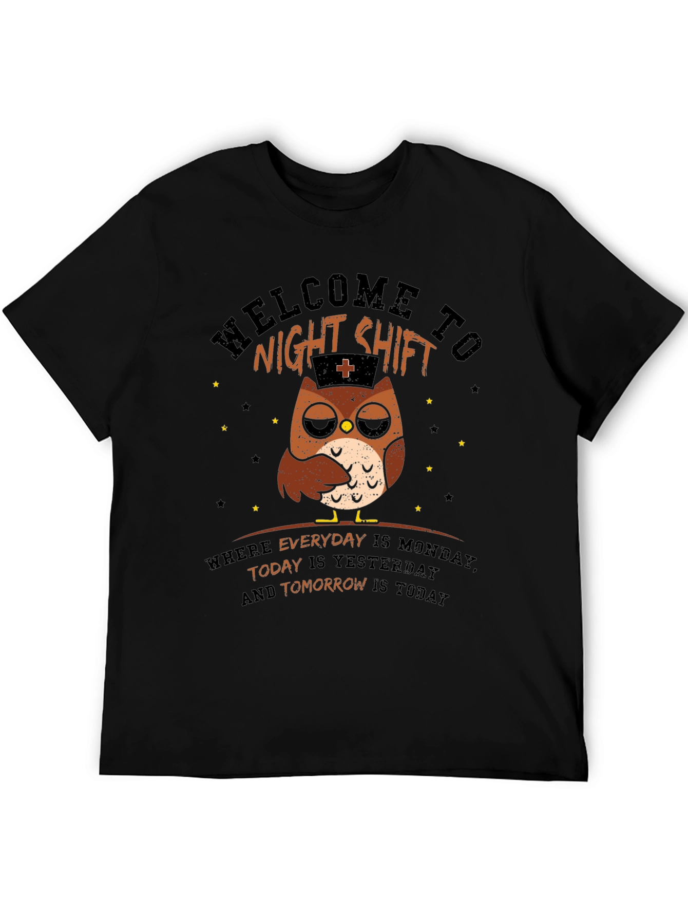 Night Shift Nurse Owl T-Shirt