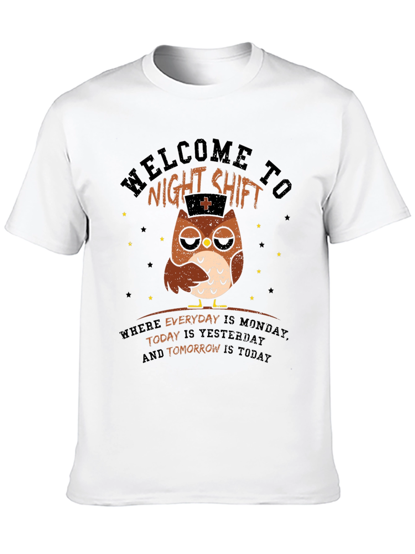 Night Shift Nurse Owl T-Shirt