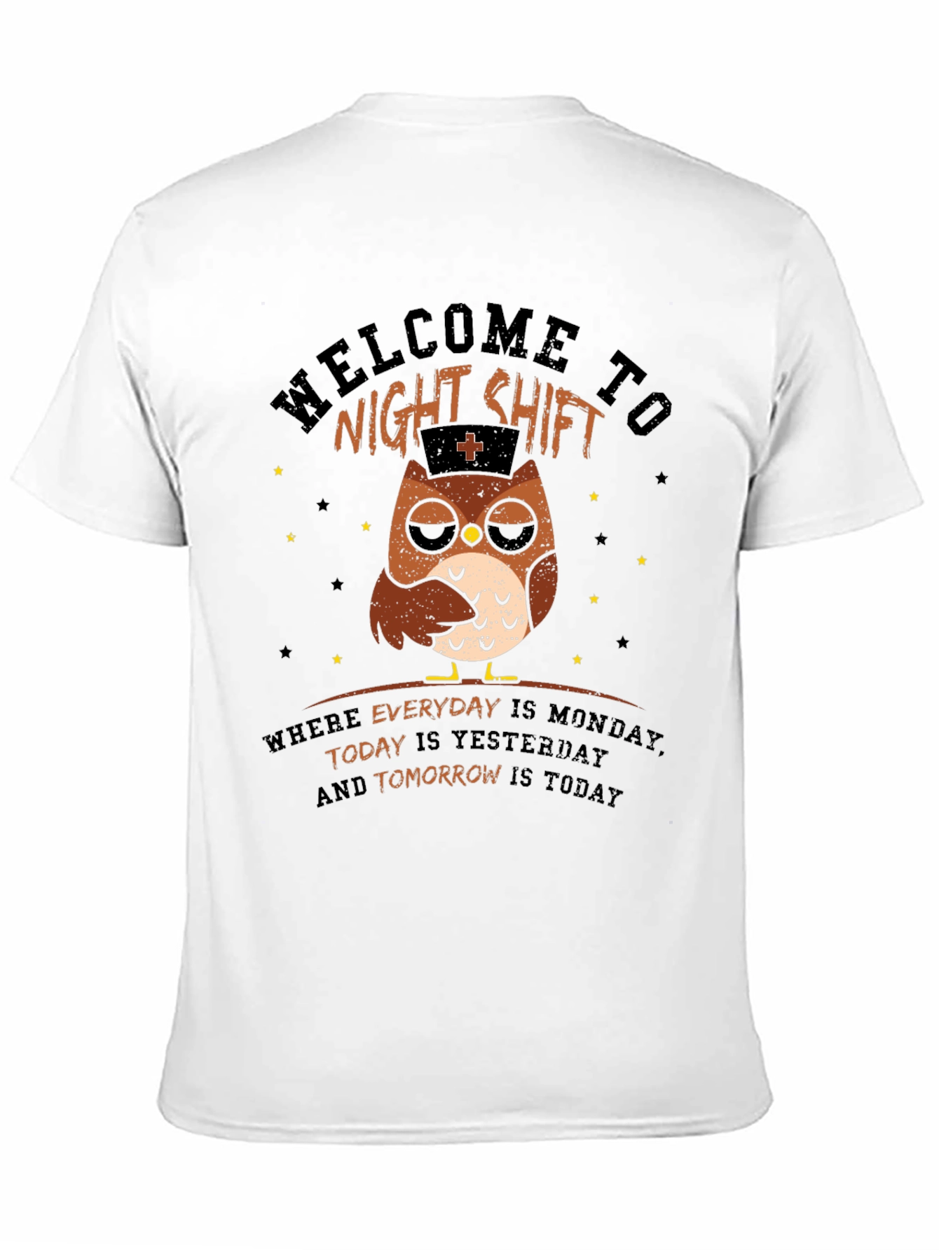 Night Shift Nurse Owl T-Shirt