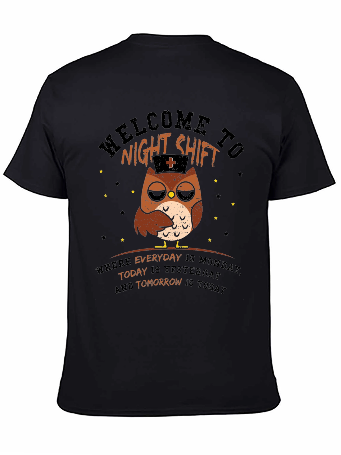 Night Shift Nurse Owl T-Shirt