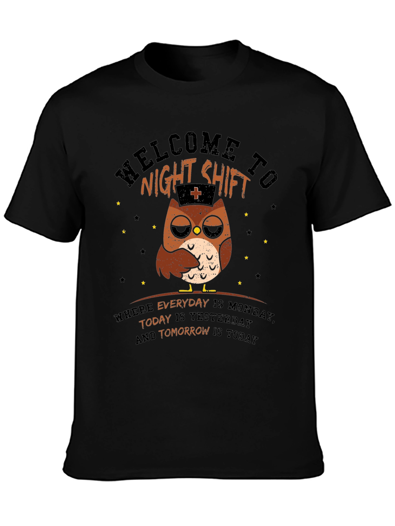 Night Shift Nurse Owl T-Shirt