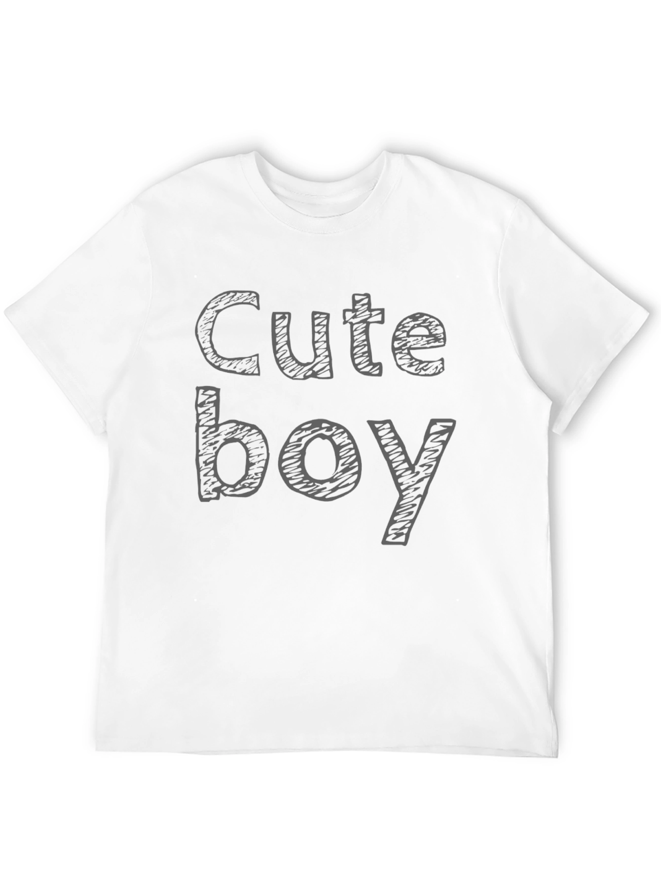 Cute Boy Graphic Print Black T-Shirt Casual Style