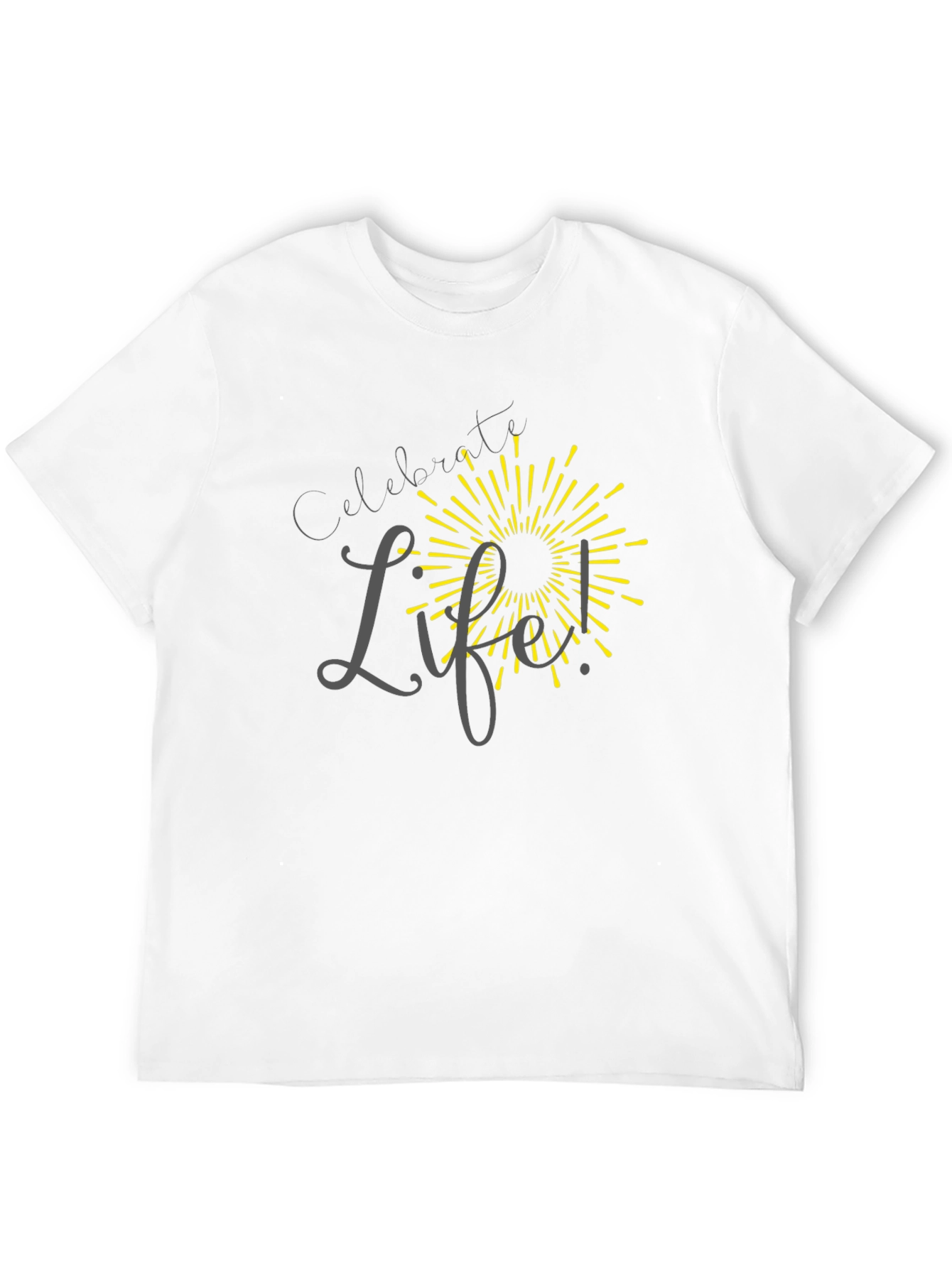Celebrate Life T-Shirt - Black Crew Neck Tee