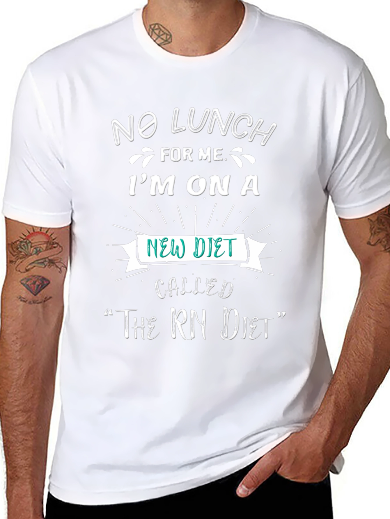 No Lunch RN Diet Graphic Tee - Black