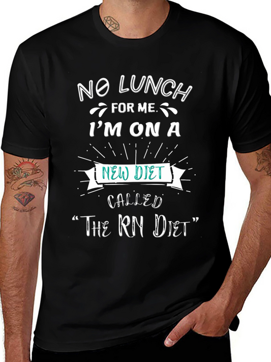 No Lunch RN Diet Graphic Tee - Black