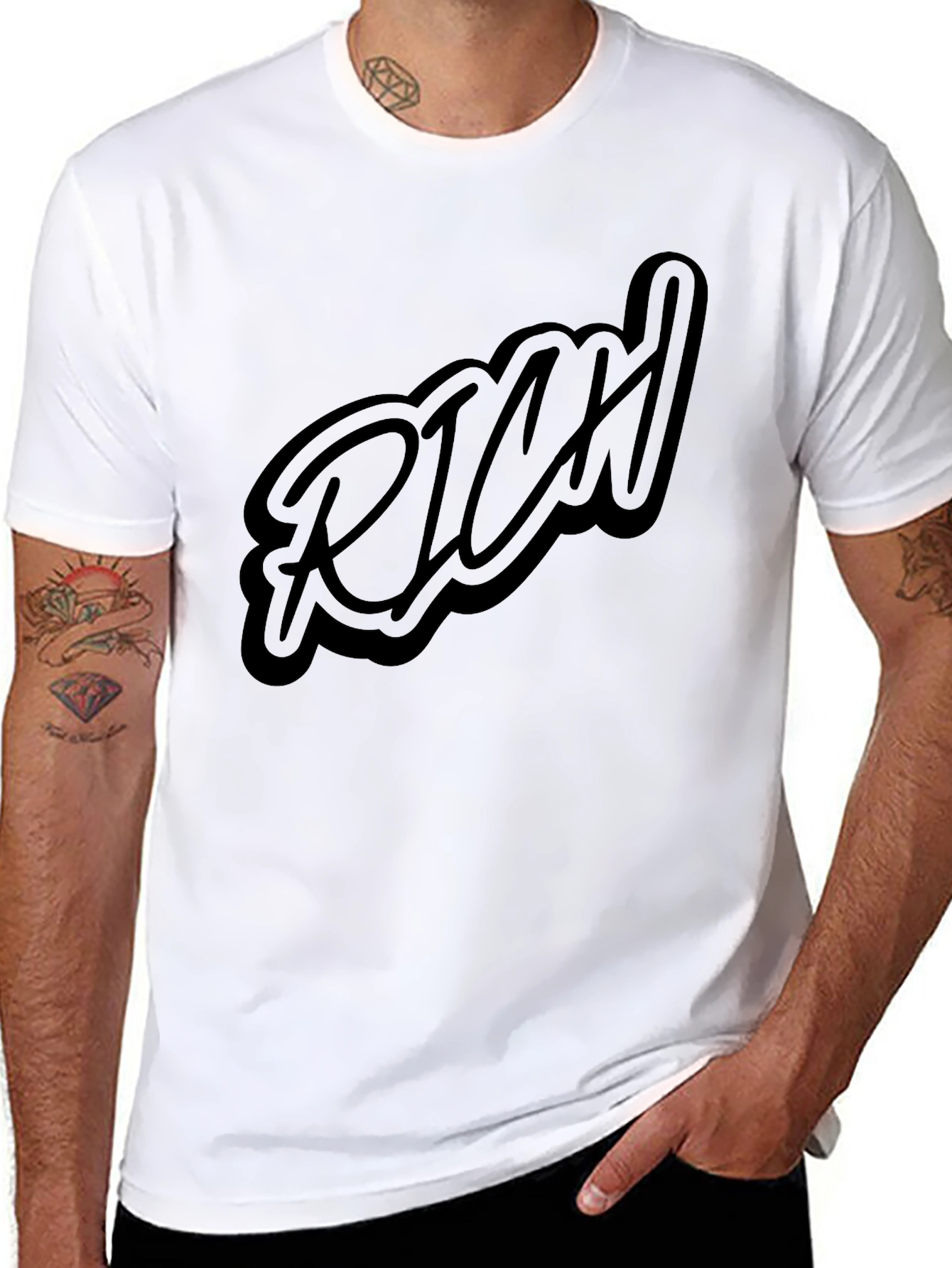 RICH Graphic T-Shirt - Black Casual Tee