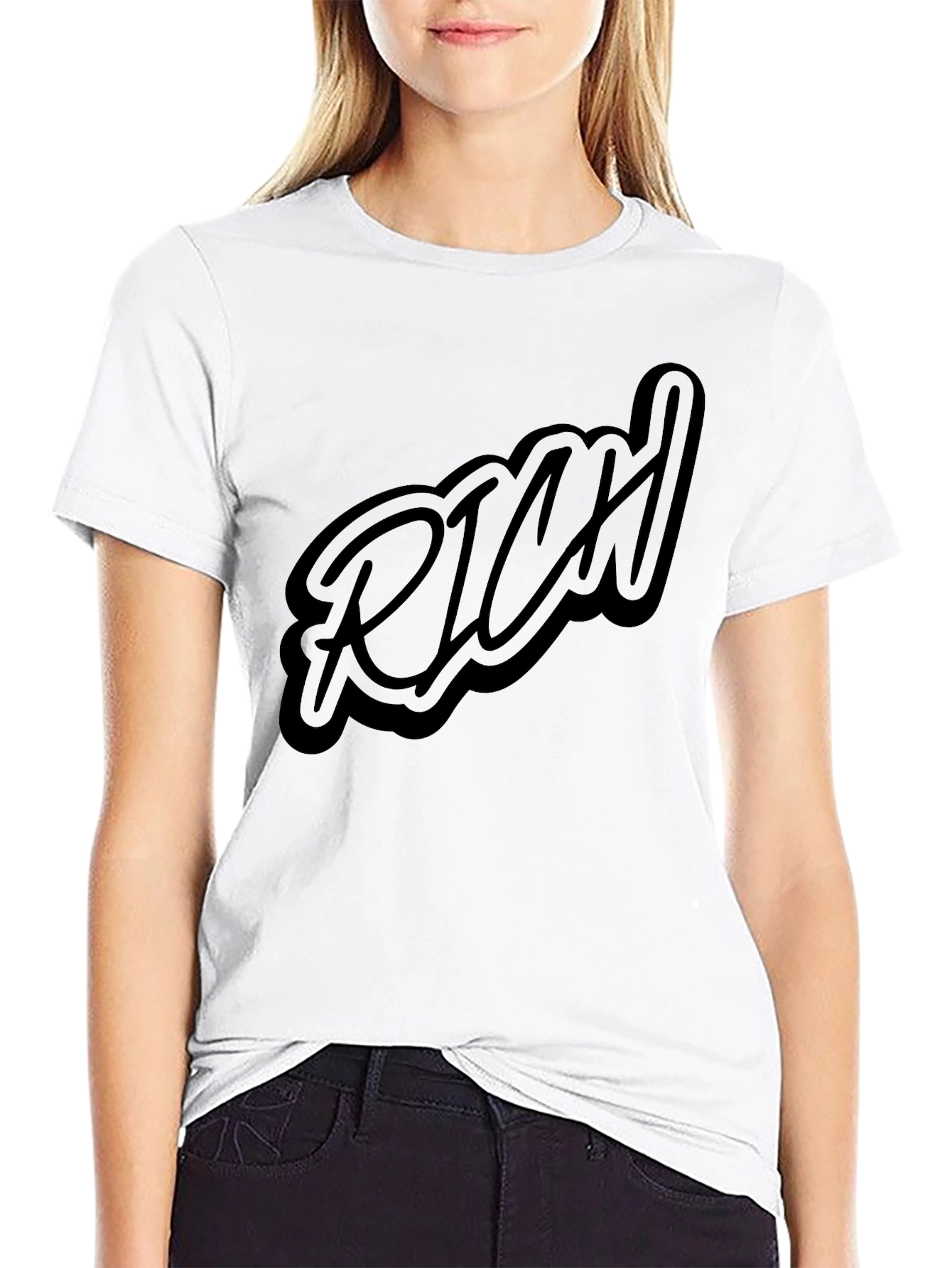 RICH Graphic T-Shirt - Black Casual Tee