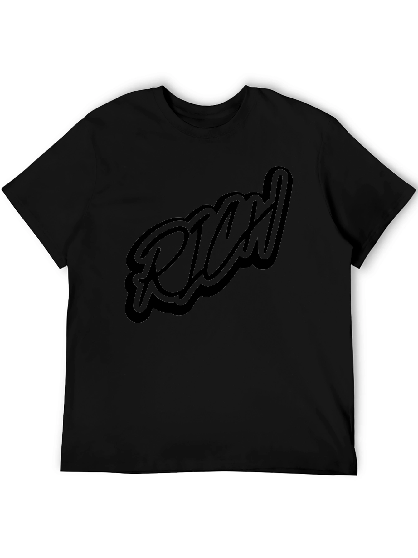 RICH Graphic T-Shirt - Black Casual Tee