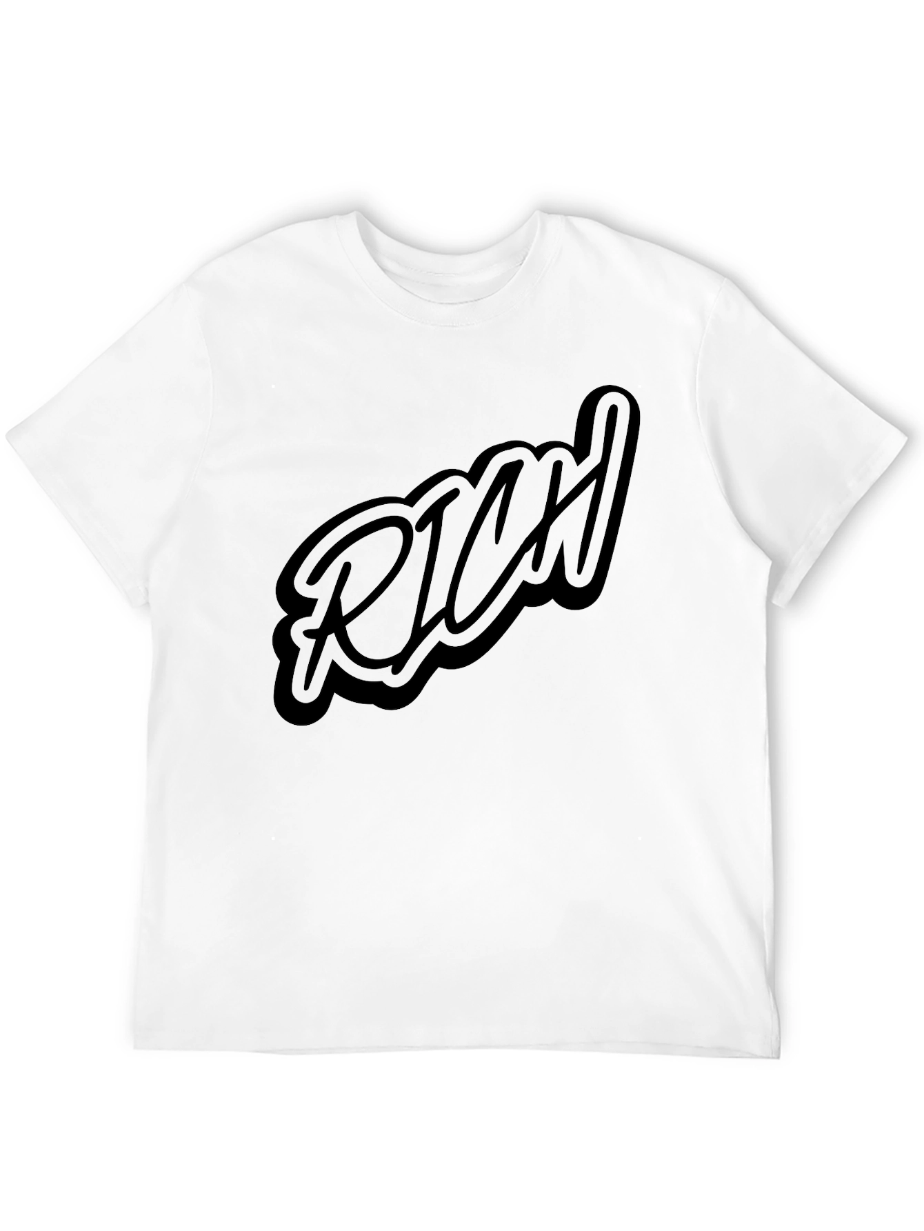 RICH Graphic T-Shirt - Black Casual Tee