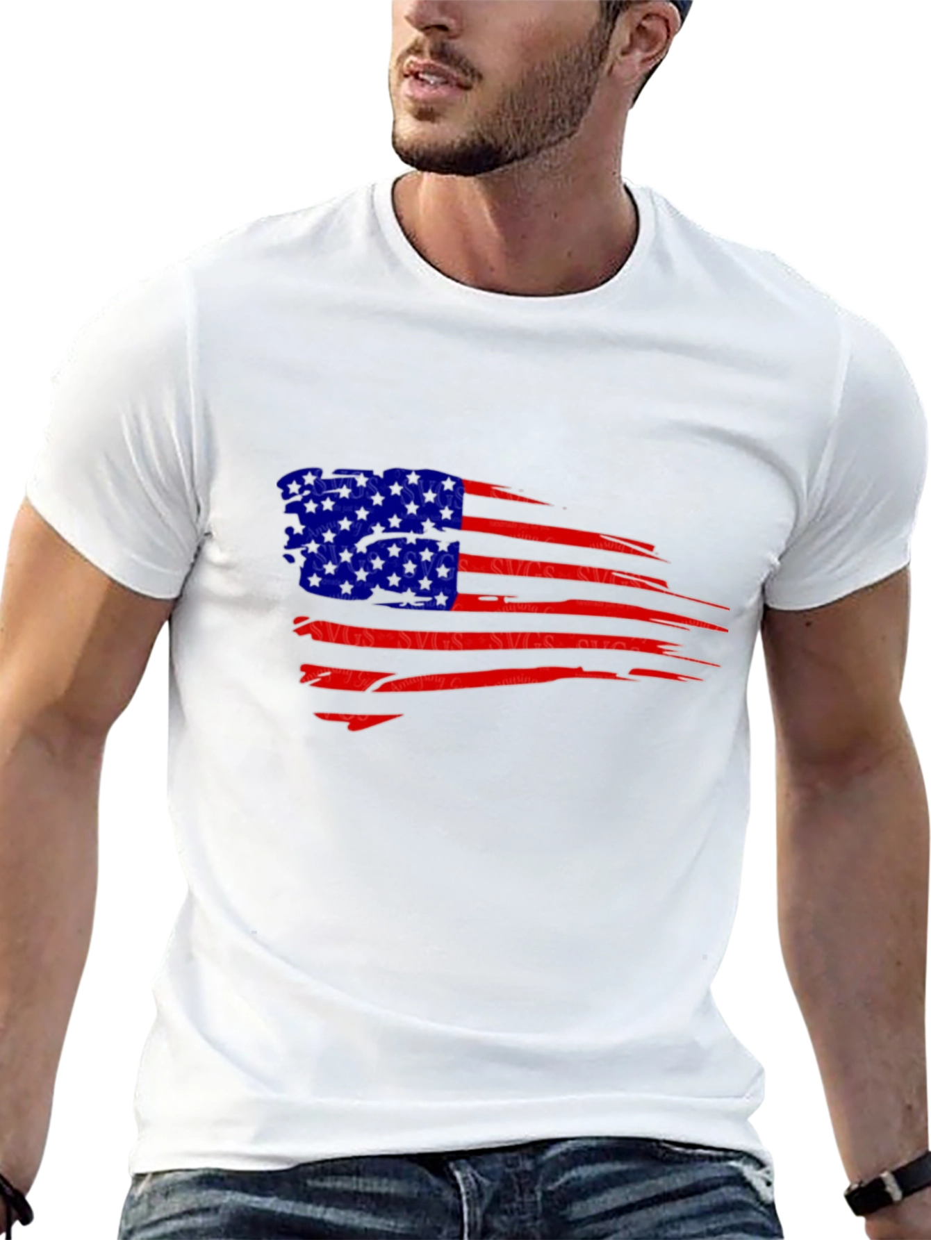 American Flag Graphic Tee - Patriotic Style