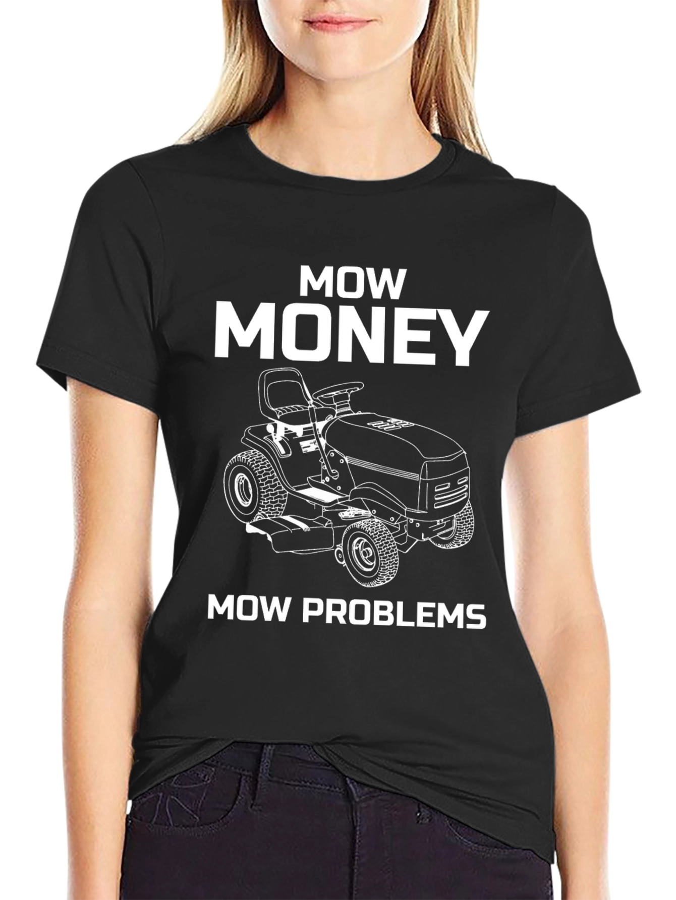 Mow Money Mow Problems Funny Graphic T-Shirt