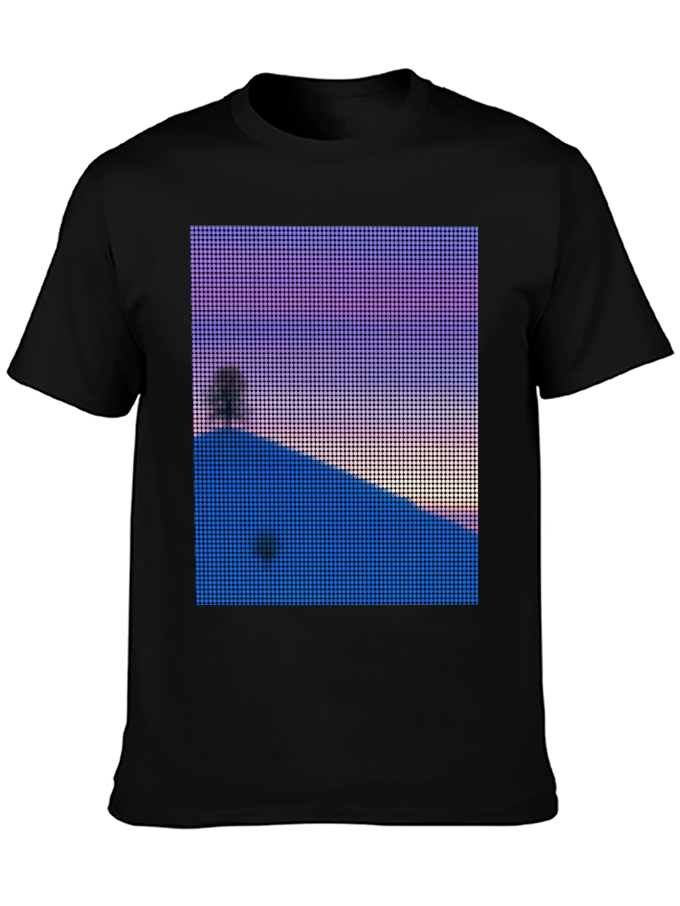 Pixelated Sunset T-Shirt - Unique Graphic Tee