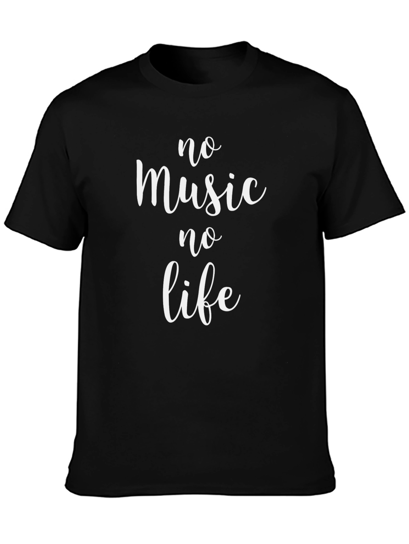 No Music No Life Black T-Shirt