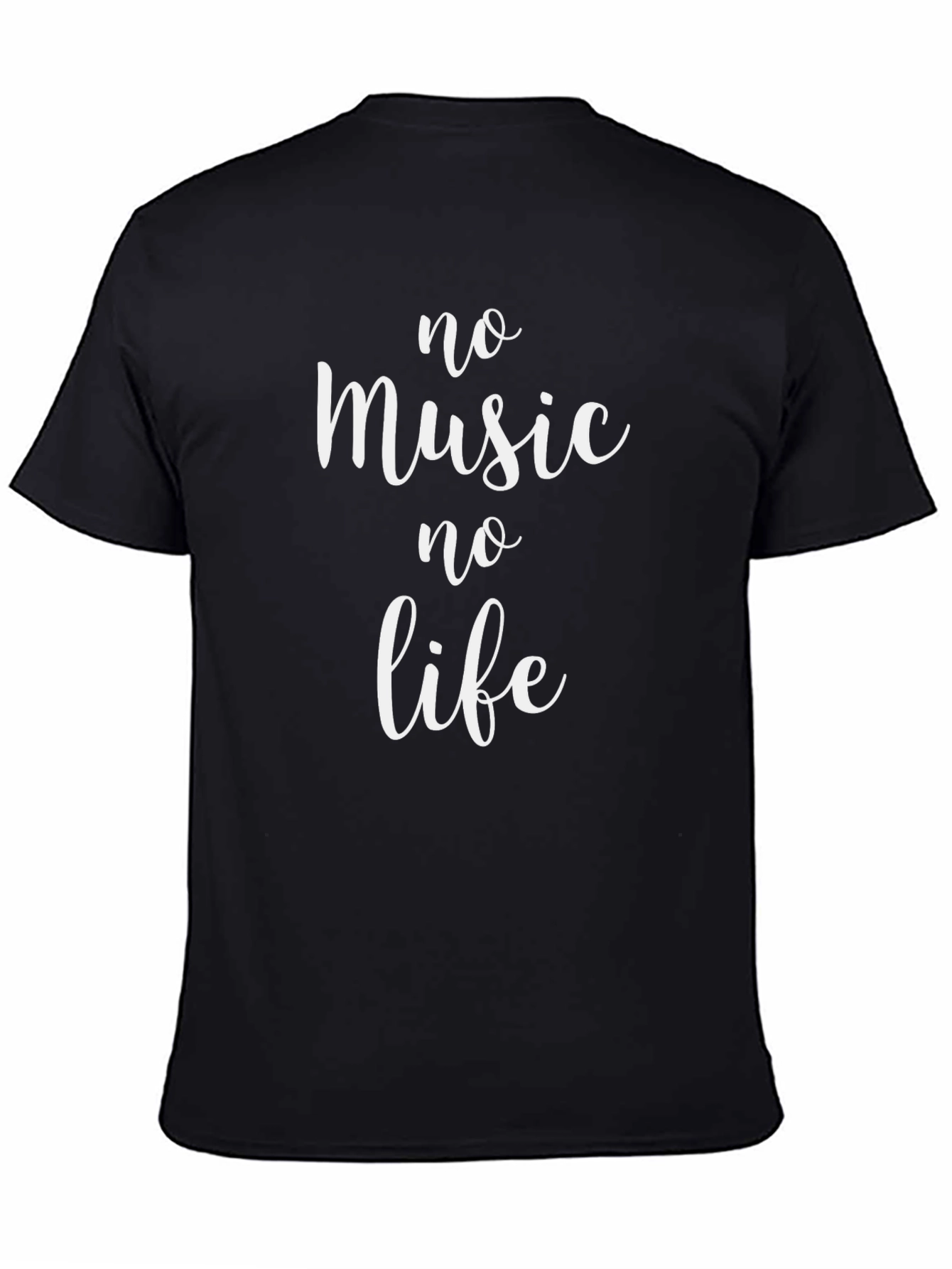 No Music No Life Black T-Shirt