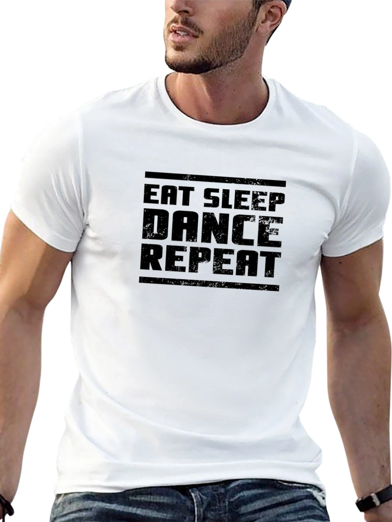 Eat Sleep Dance Repeat Black Graphic Tee Shirt