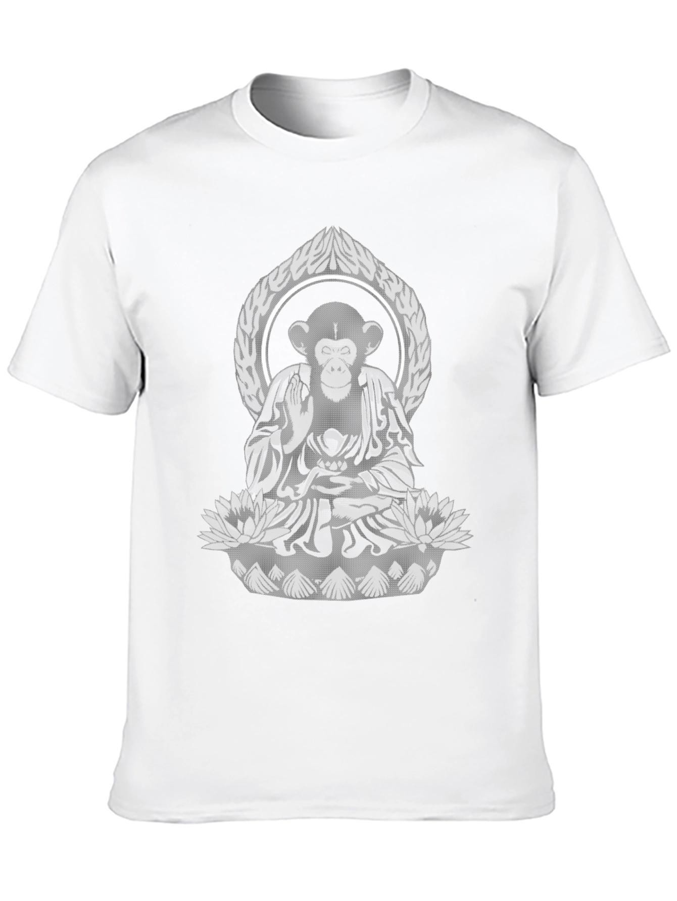 Zen Monkey Graphic Tee - Meditating Chimp T-Shirt