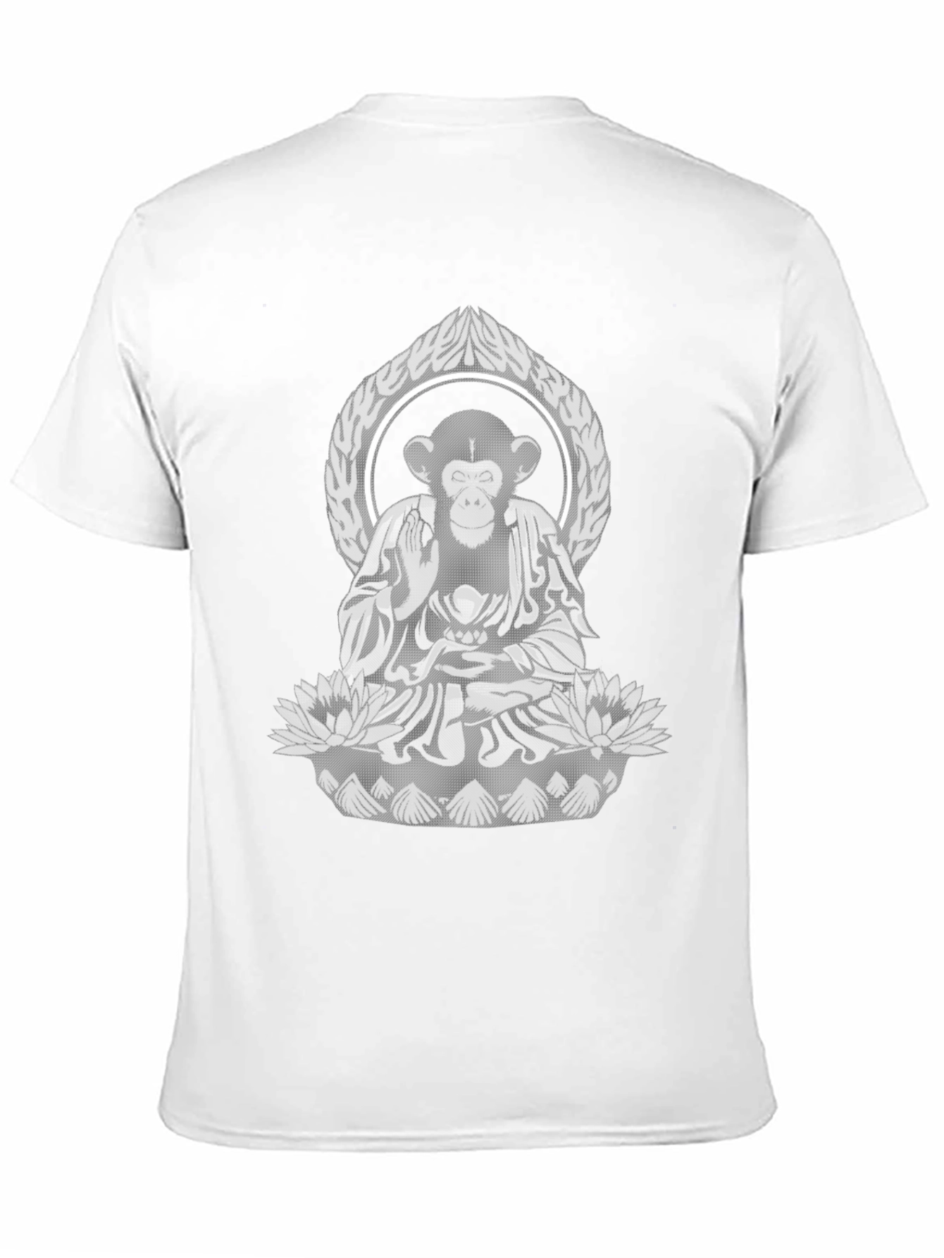 Zen Monkey Graphic Tee - Meditating Chimp T-Shirt