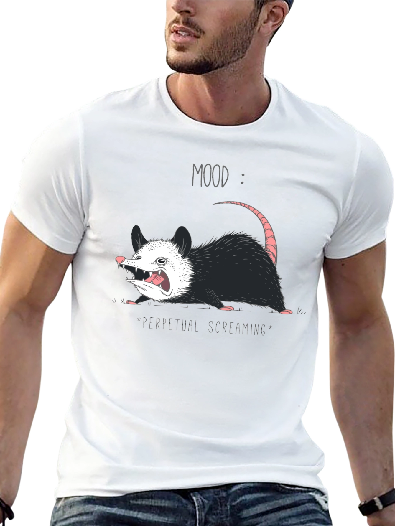 Mood Perpetual Screaming Opossum T-Shirt