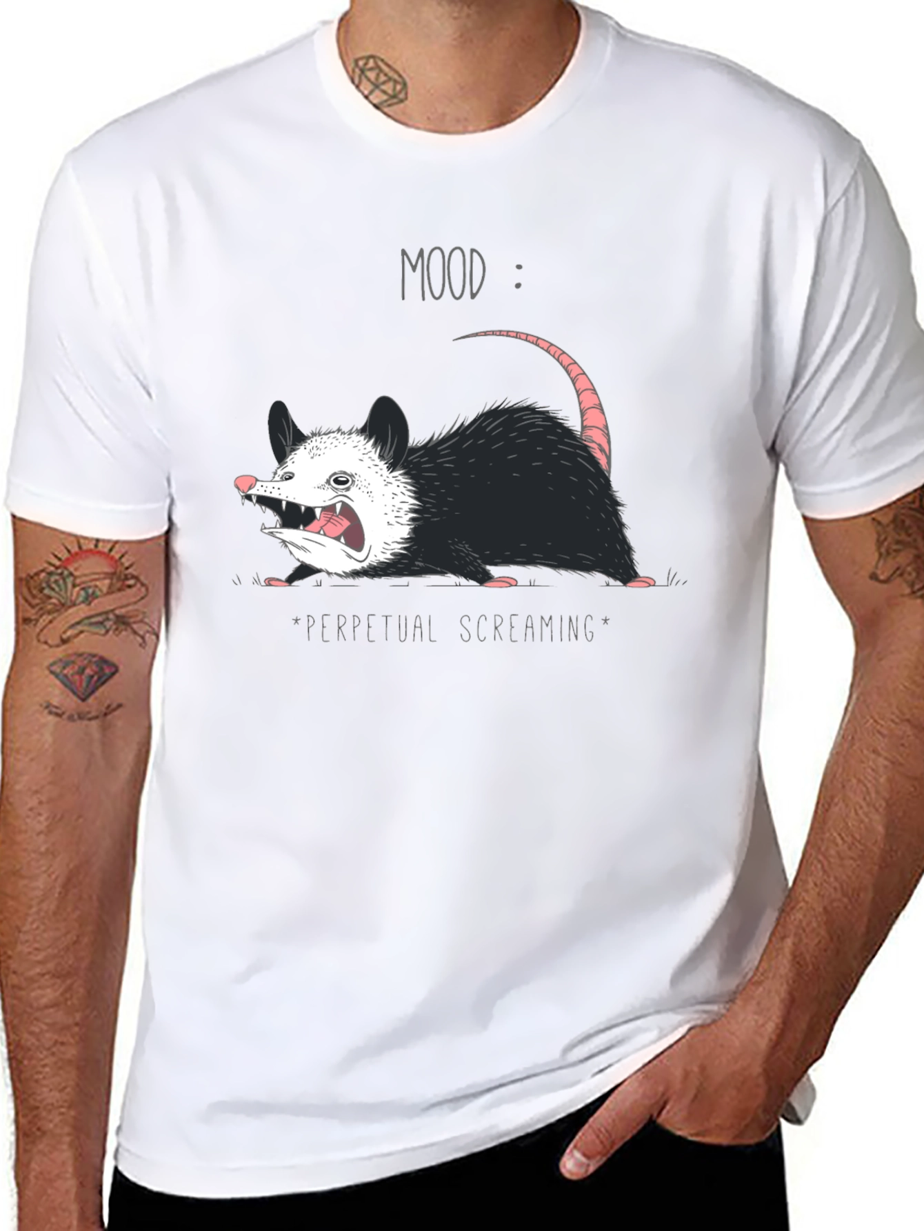 Mood Perpetual Screaming Opossum T-Shirt