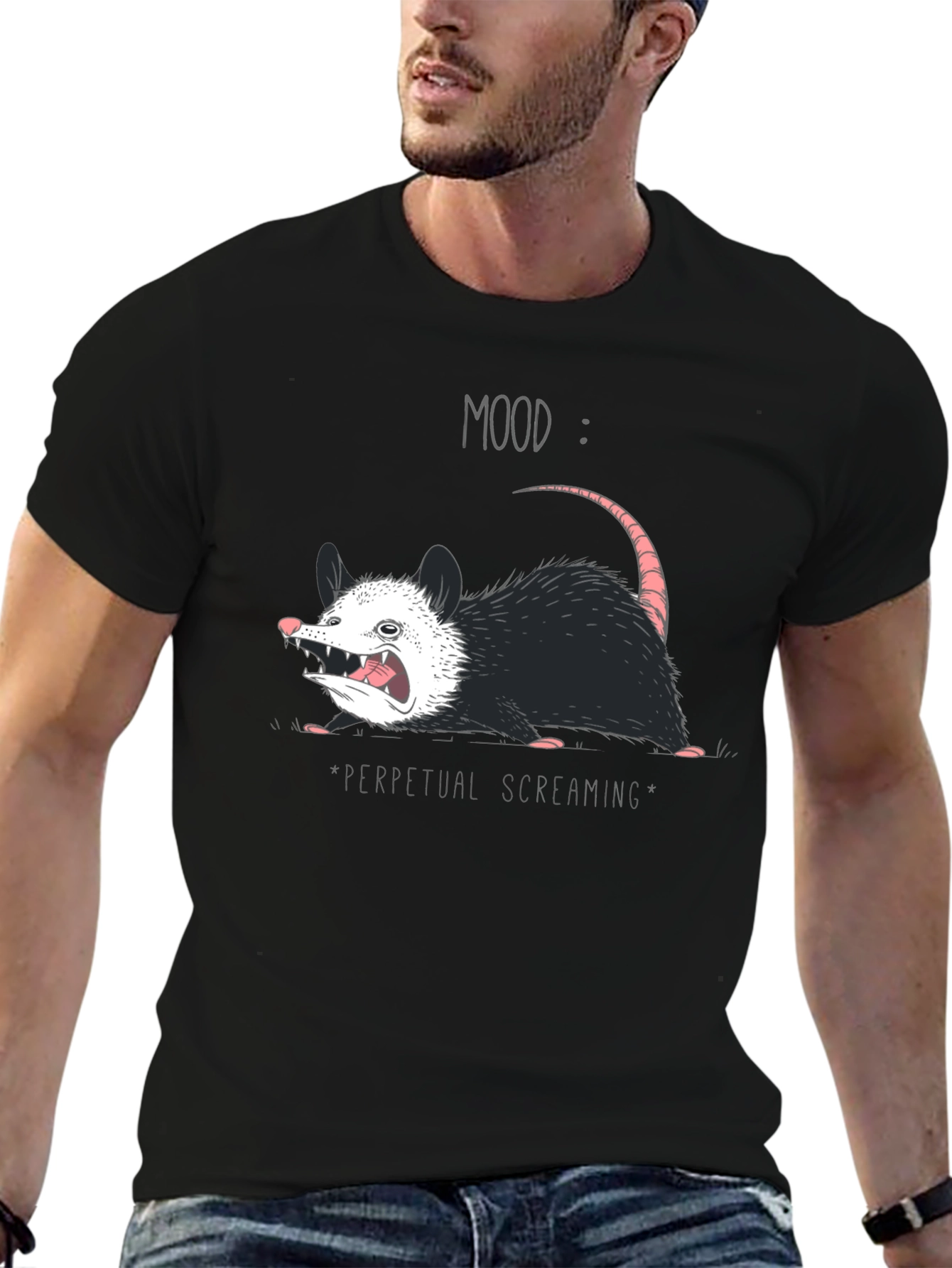 Mood Perpetual Screaming Opossum T-Shirt