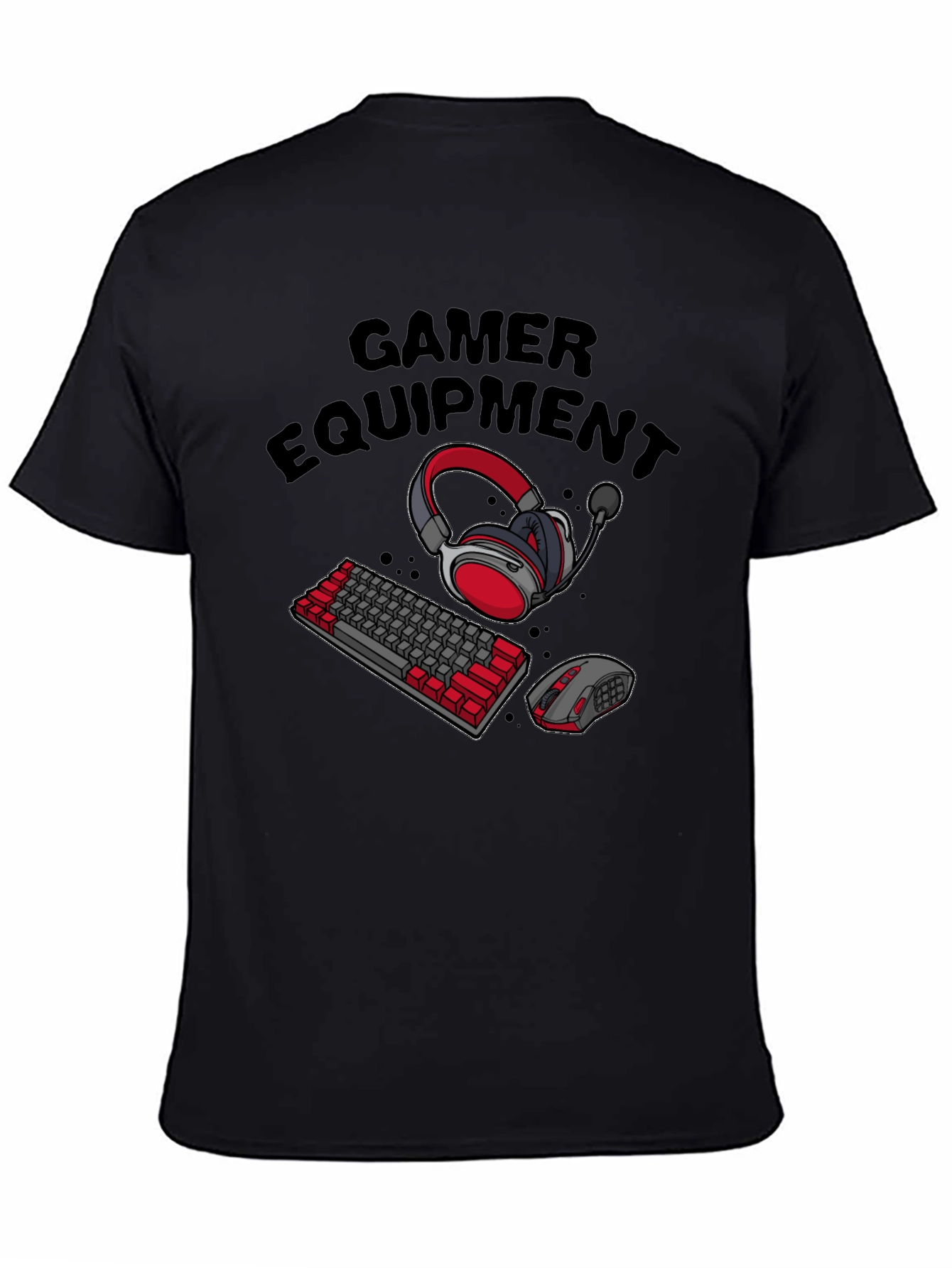 Gamer Equipment T-Shirt - Black Gaming Tee