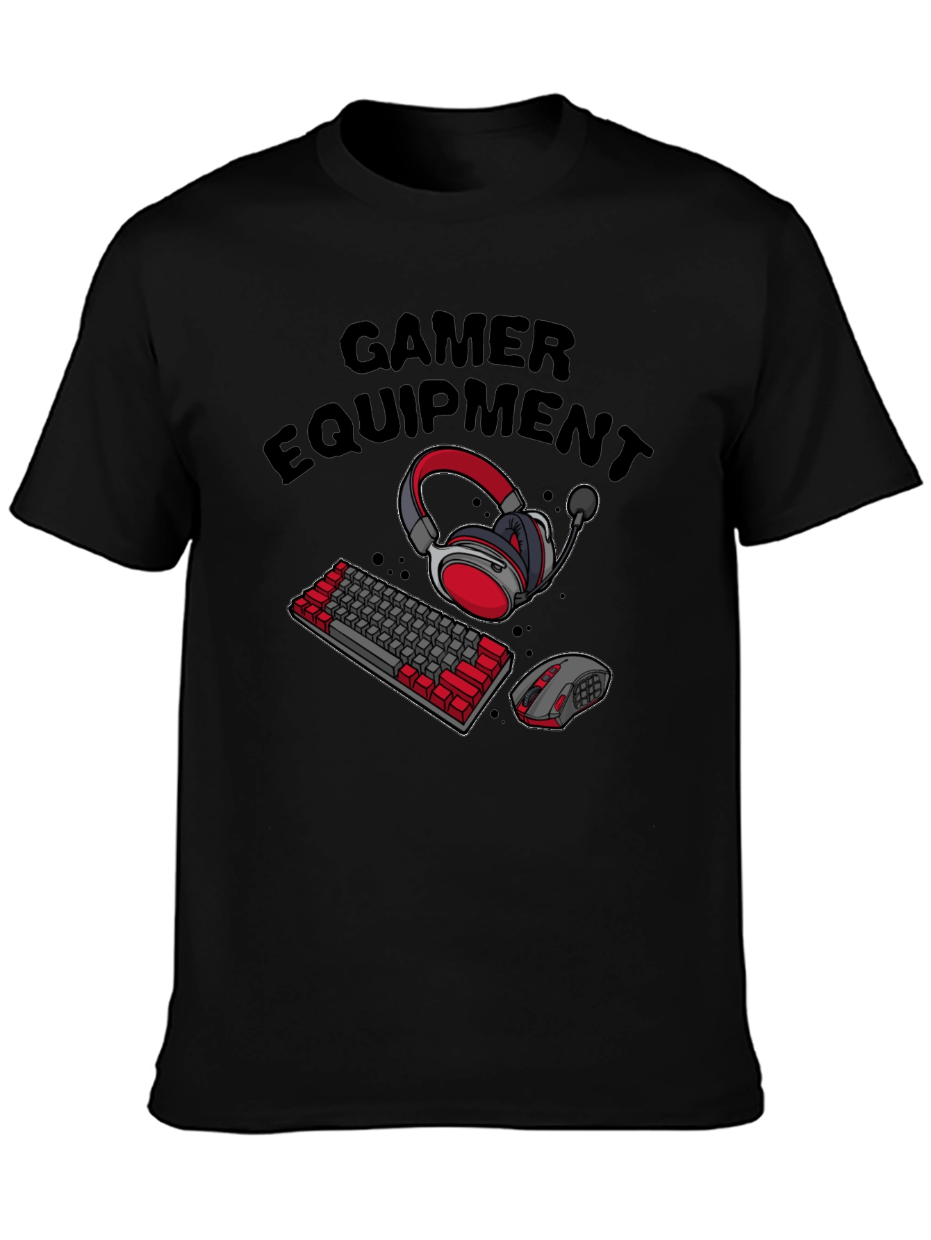 Gamer Equipment T-Shirt - Black Gaming Tee