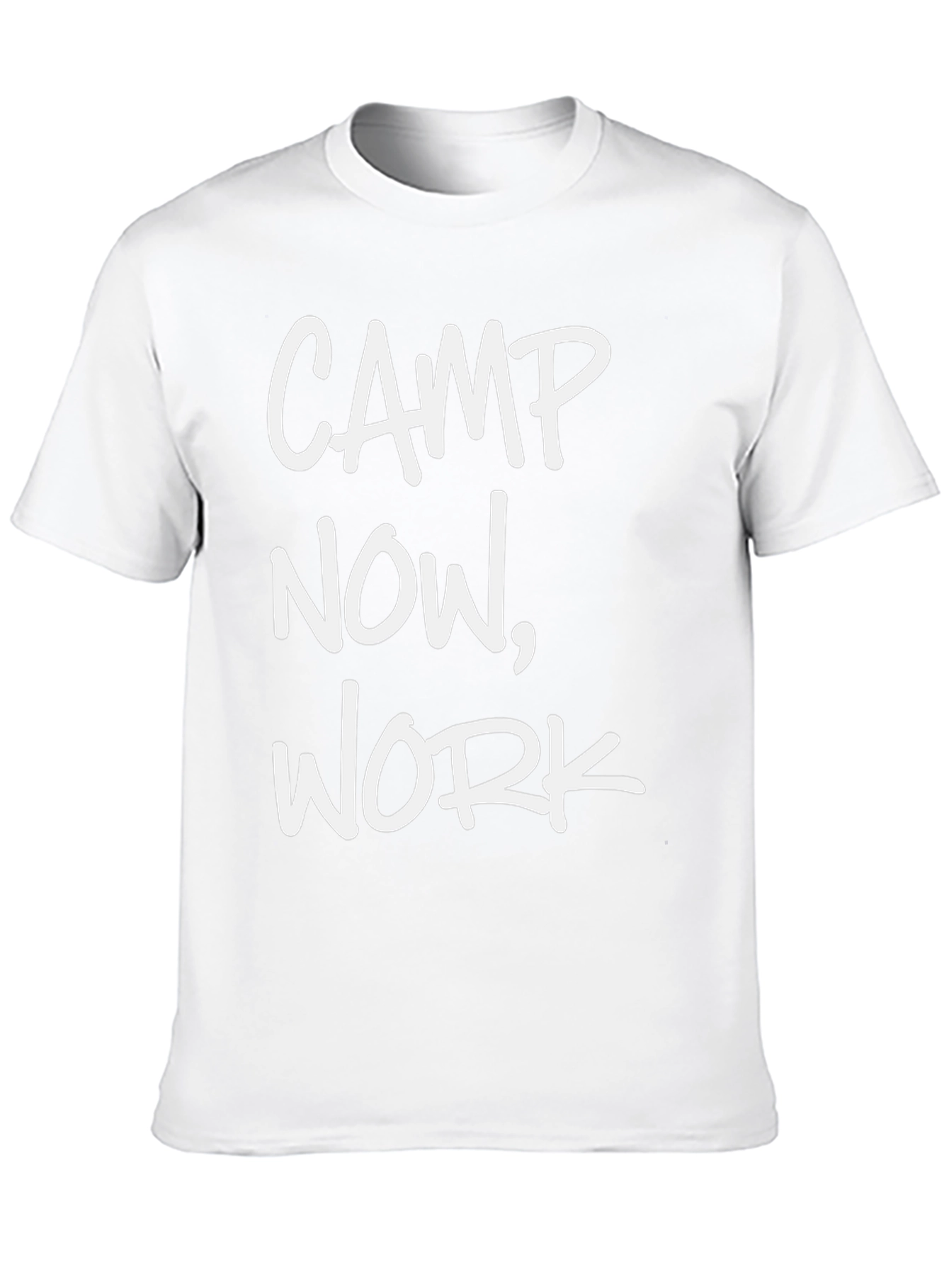 Camp Now Work Later Black Graphic Tee
