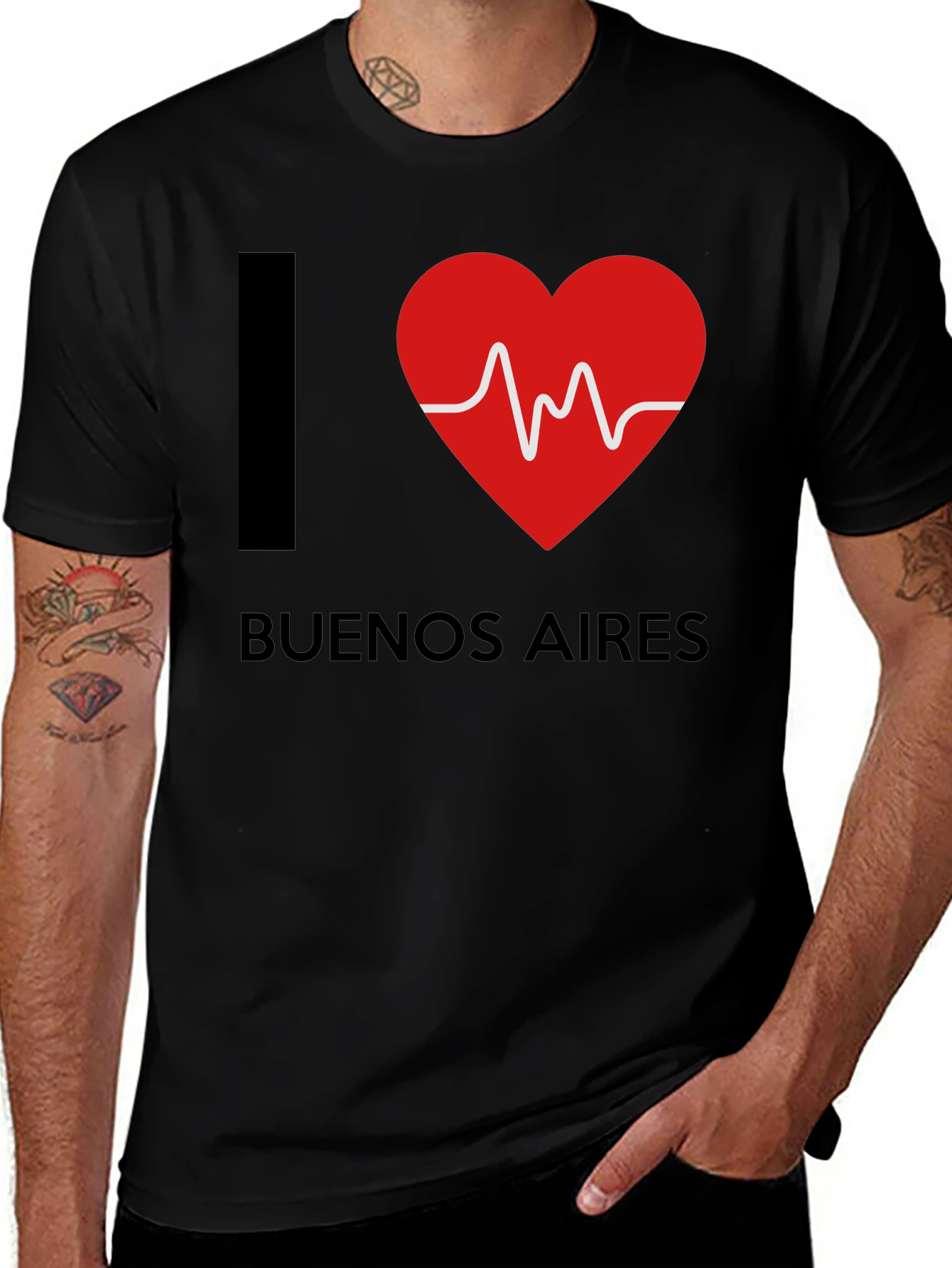 I Heart Buenos Aires T-Shirt - Black Cotton Tee