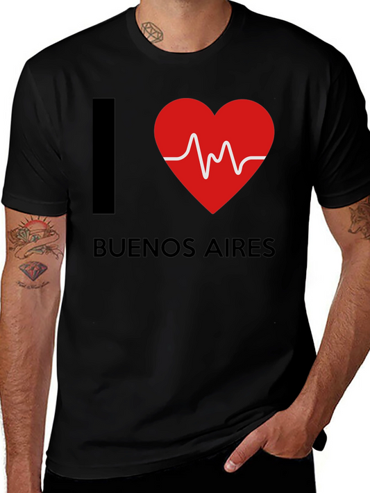 I Heart Buenos Aires T-Shirt - Black Cotton Tee